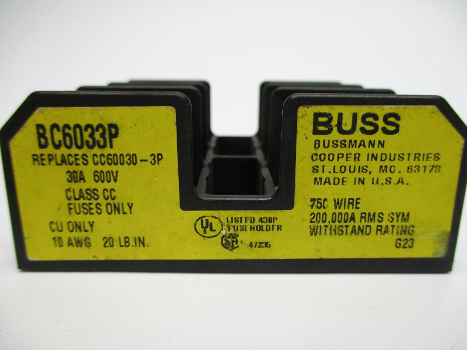 BUSSMANN BC6033P 30A 600V UNMP