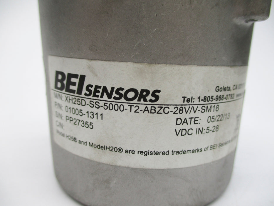 BEI SENSORS XH25D-SS-5000-T2-ABZC-28V/V-SM18 01005-1311 UNMP