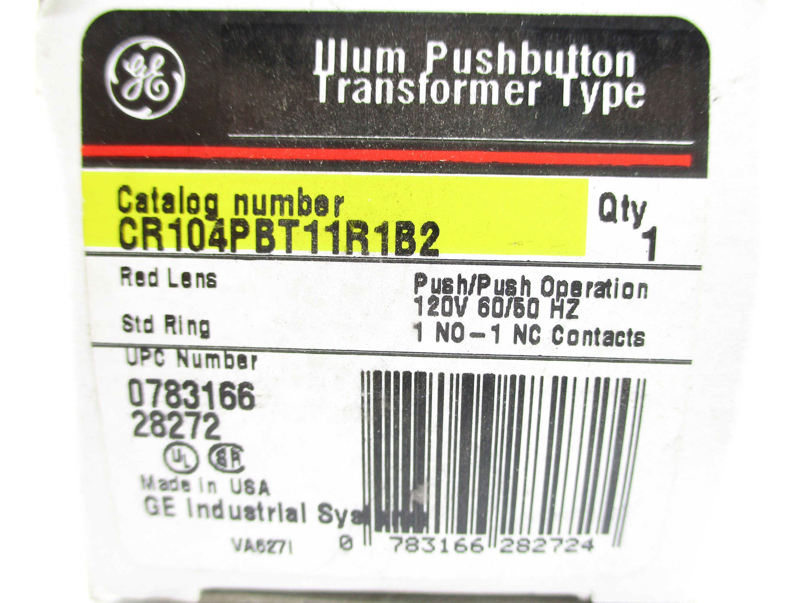 GENERAL ELECTRIC CR104PBT11R1B2 NSMP