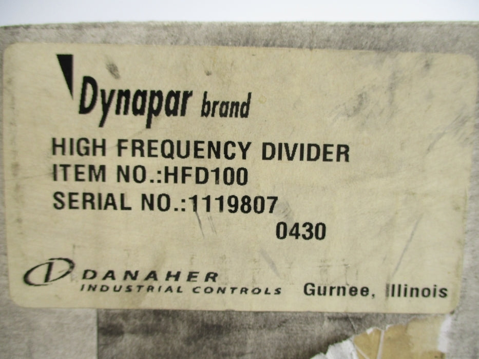 DYNAPAR HFD100 NSMP