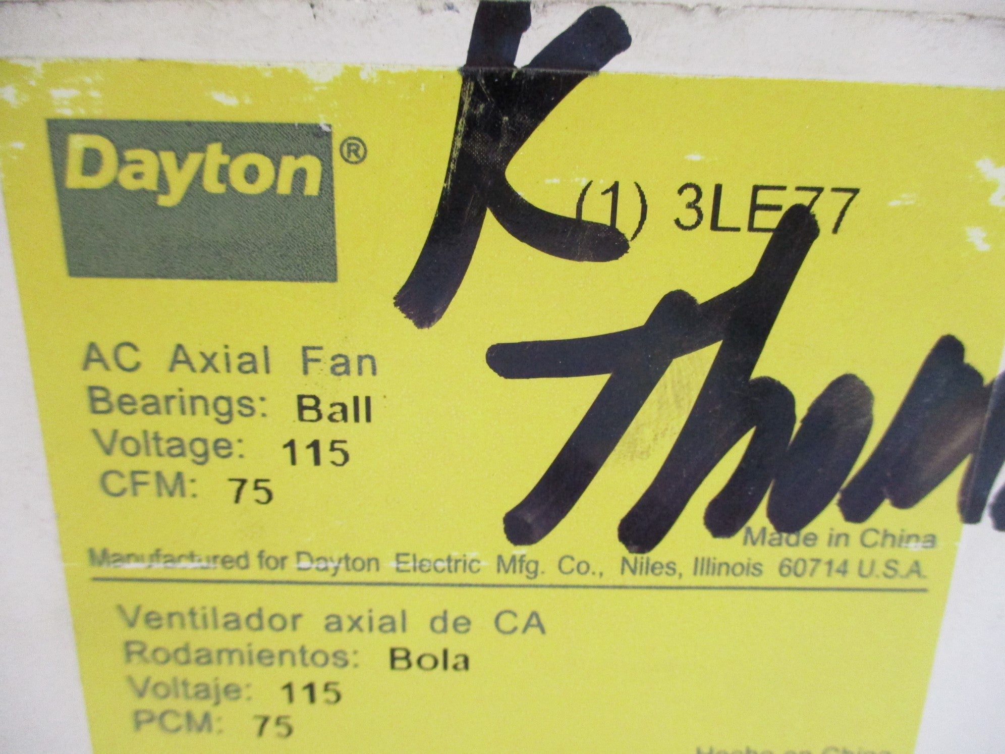 DAYTON 3LE77 NSMP