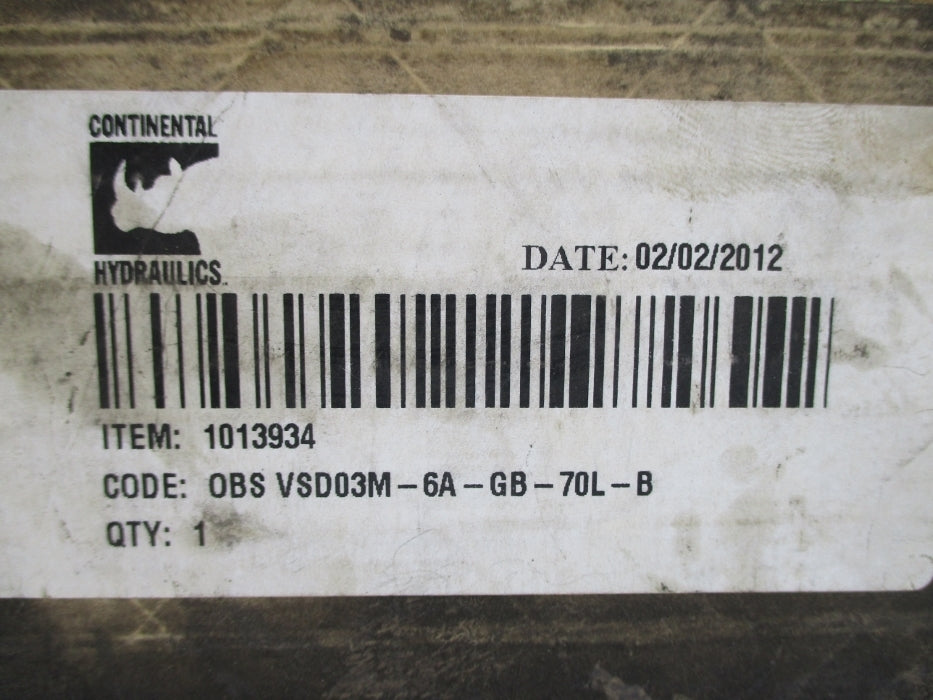 CONTINENTAL HYDRAULICS VSD03M-6A-GB-70L-B NSFS