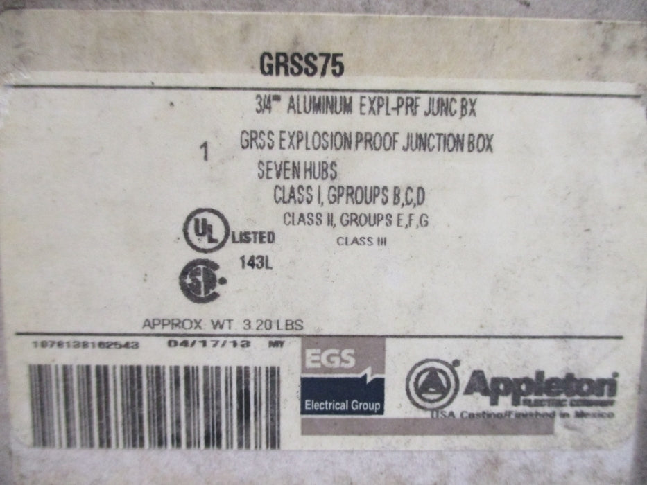 APPLETON GRSS75 NSMP