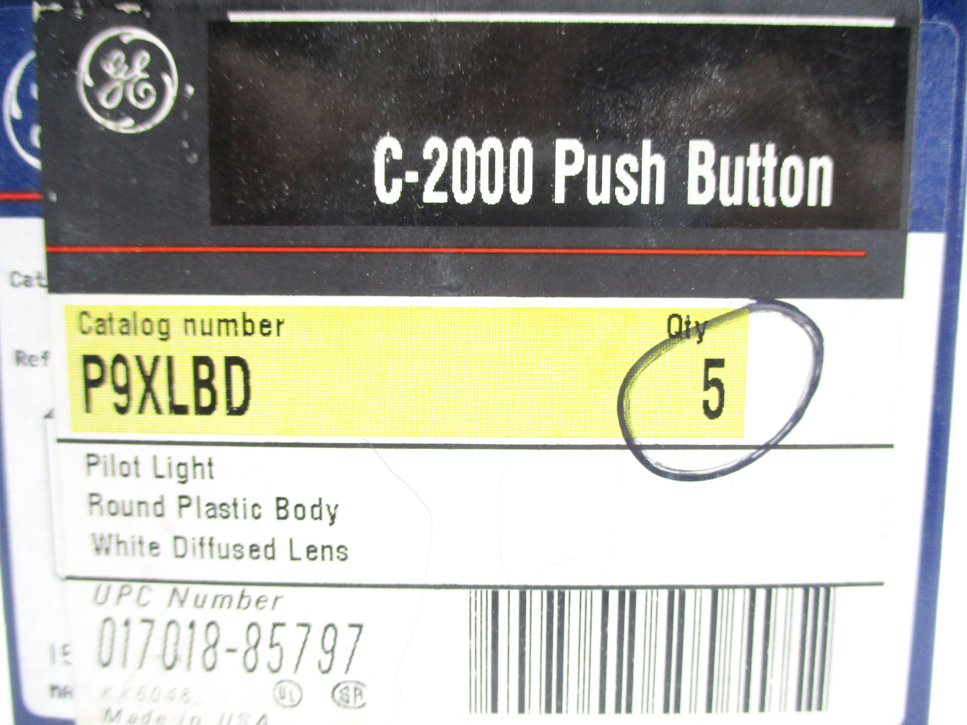 GENERAL ELECTRIC P9XLBD (PKG OF 5) NSMP