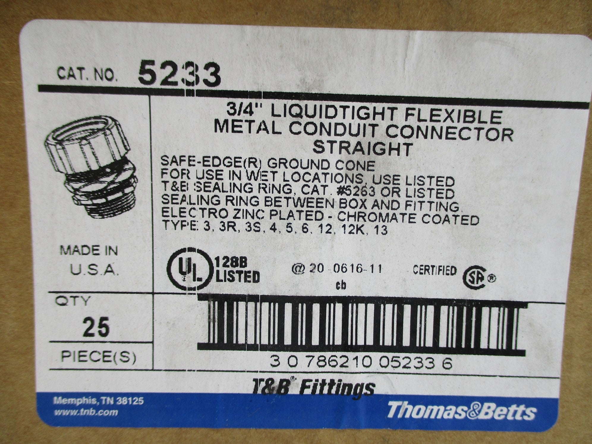 THOMAS & BETTS 5233 (PKG OF 25) NSMP