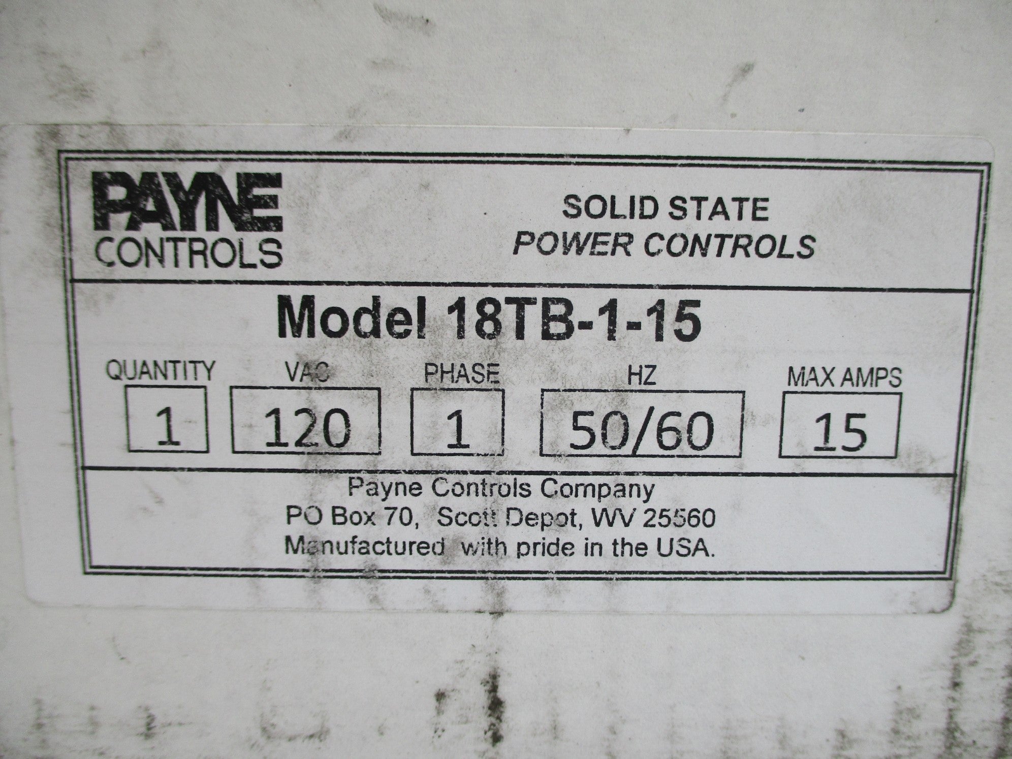 RAYNE ENGINEERING 18TB-1-15 NSMP