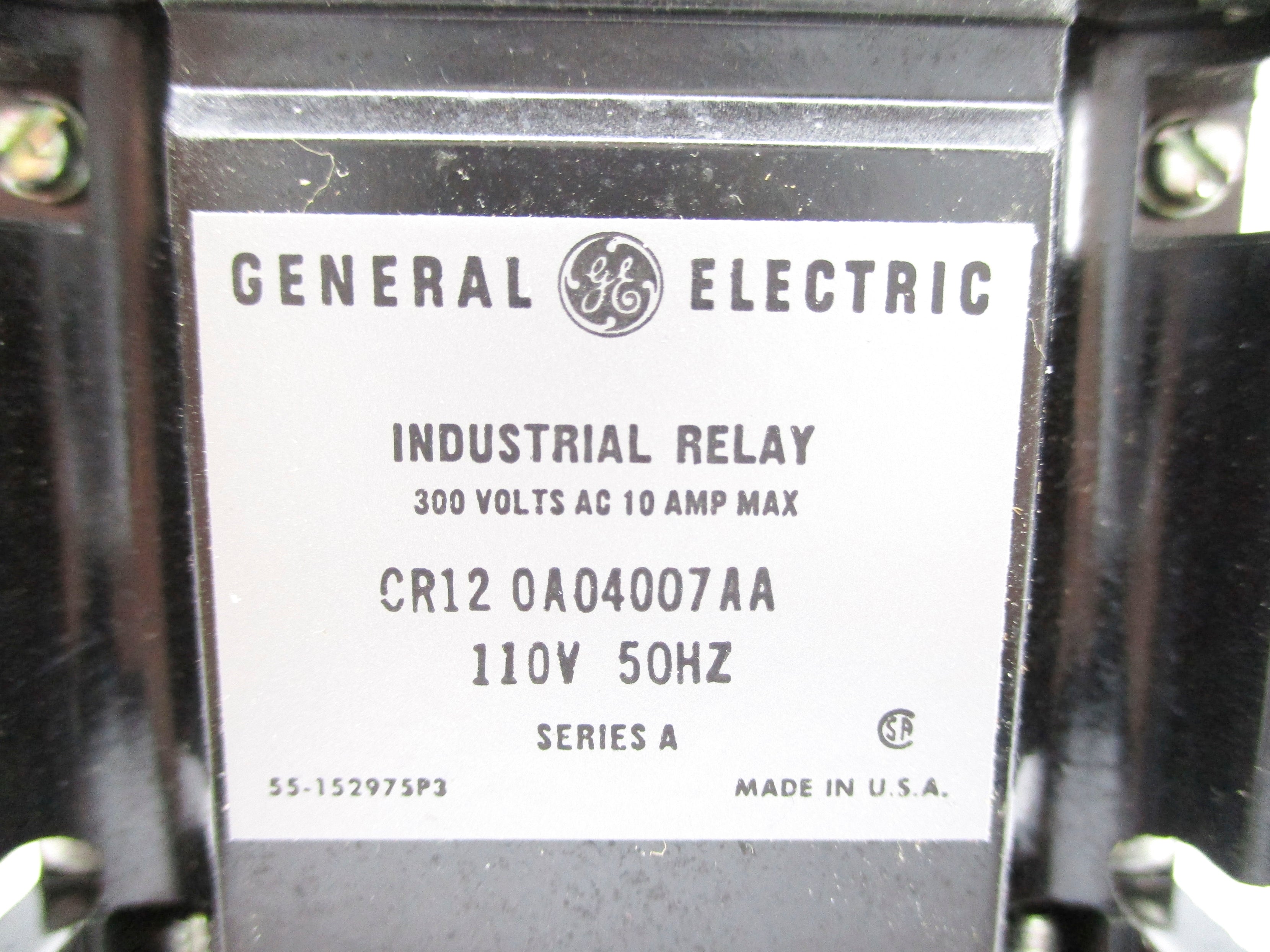 GENERAL ELECTRIC CR120A04007AA SER. A 110V 10A NSNP