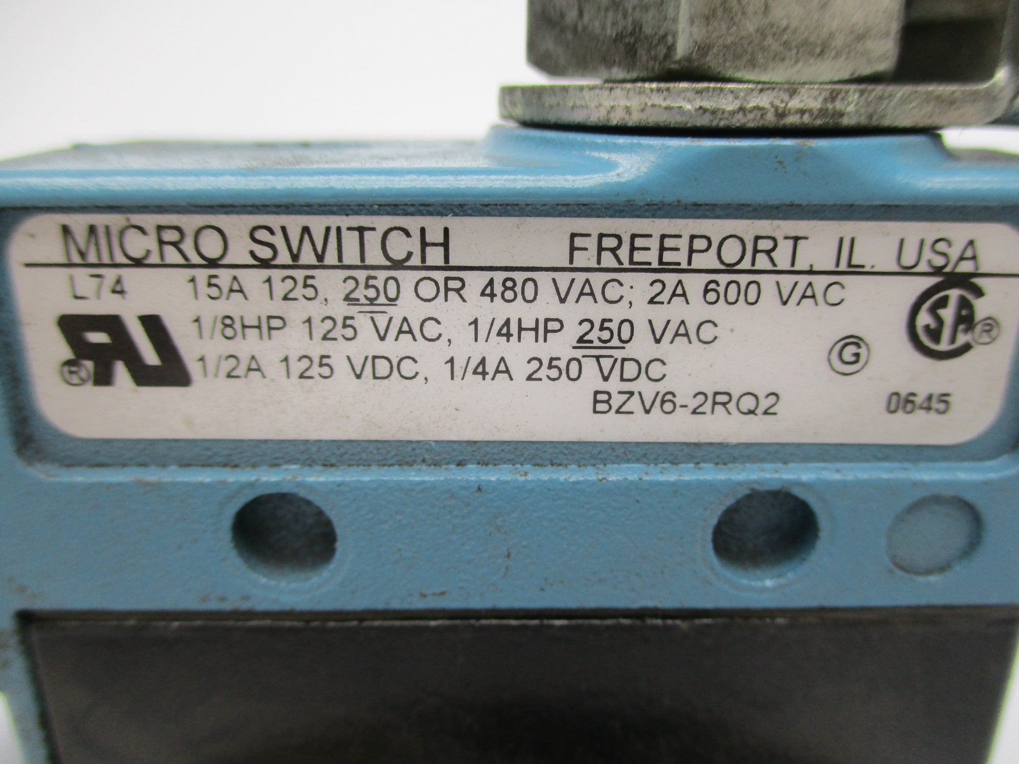 MICRO SWITCH BZV6-2RQ2 UNMP