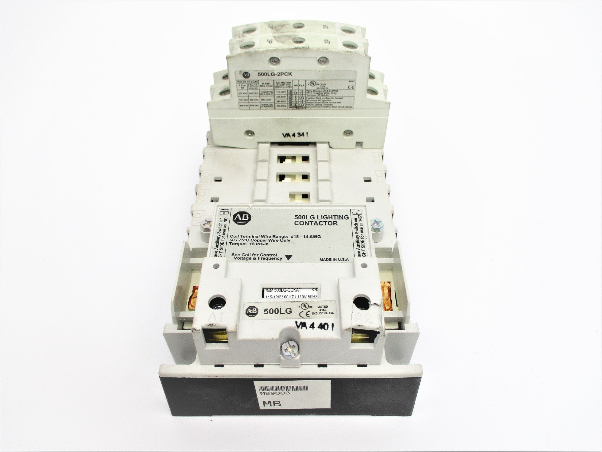 ALLEN BRADLEY 500LG-400A1-E SER. A 120VAC (AS PICTURED) NSNP