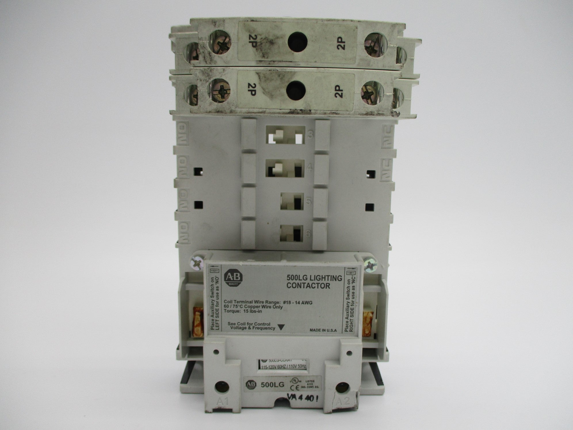 ALLEN BRADLEY 500LG-400A1-E SER. A 120VAC (AS PICTURED) NSNP