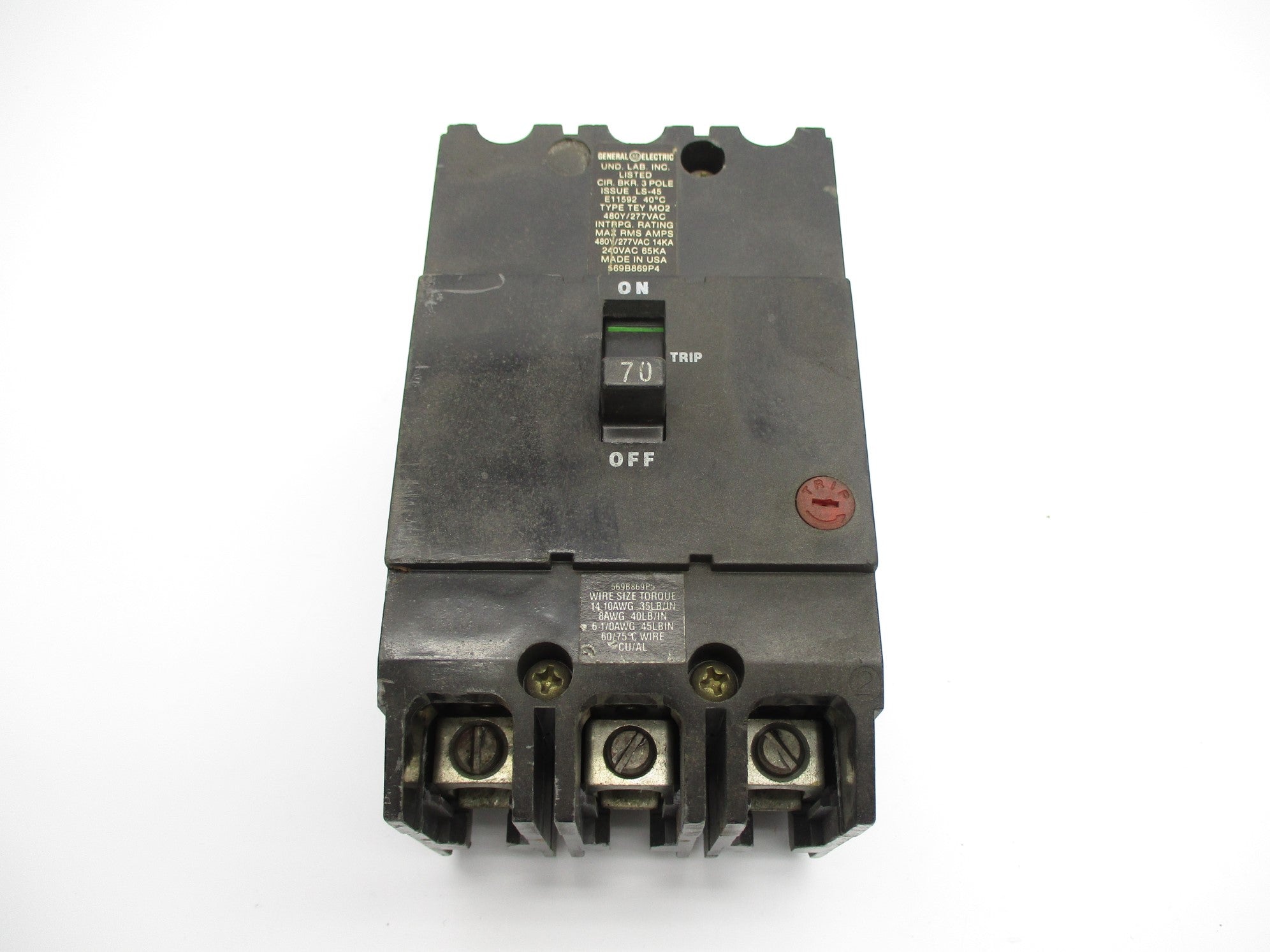 GENERAL ELECTRIC TEYM02370 70A 240VAC UNMP