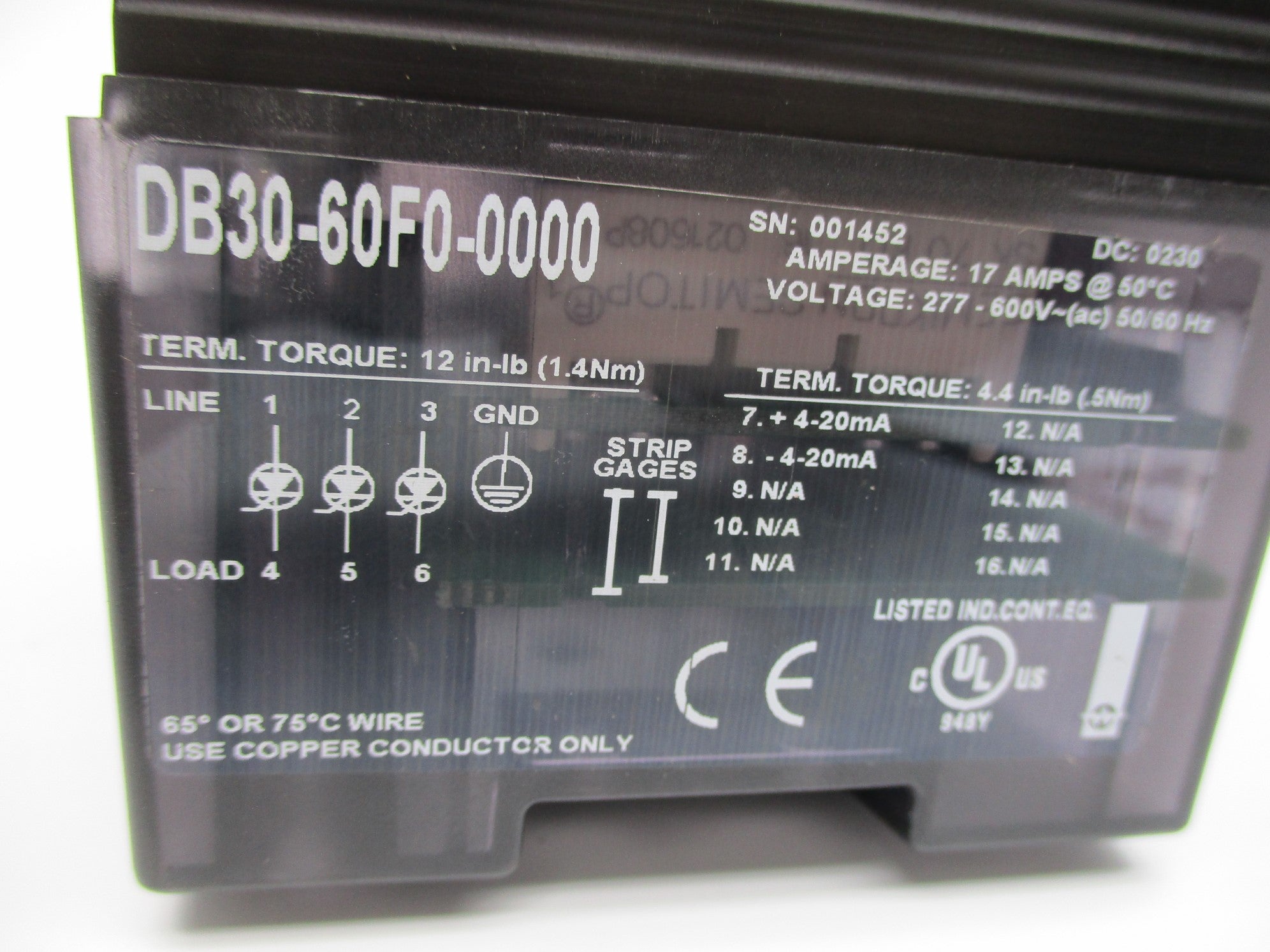 WATLOW DB30-60F0-0000 UNMP