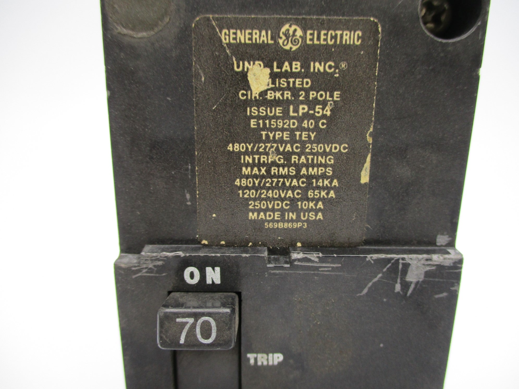 GENERAL ELECTRIC TEY270 70A 120/240VAC UNMP