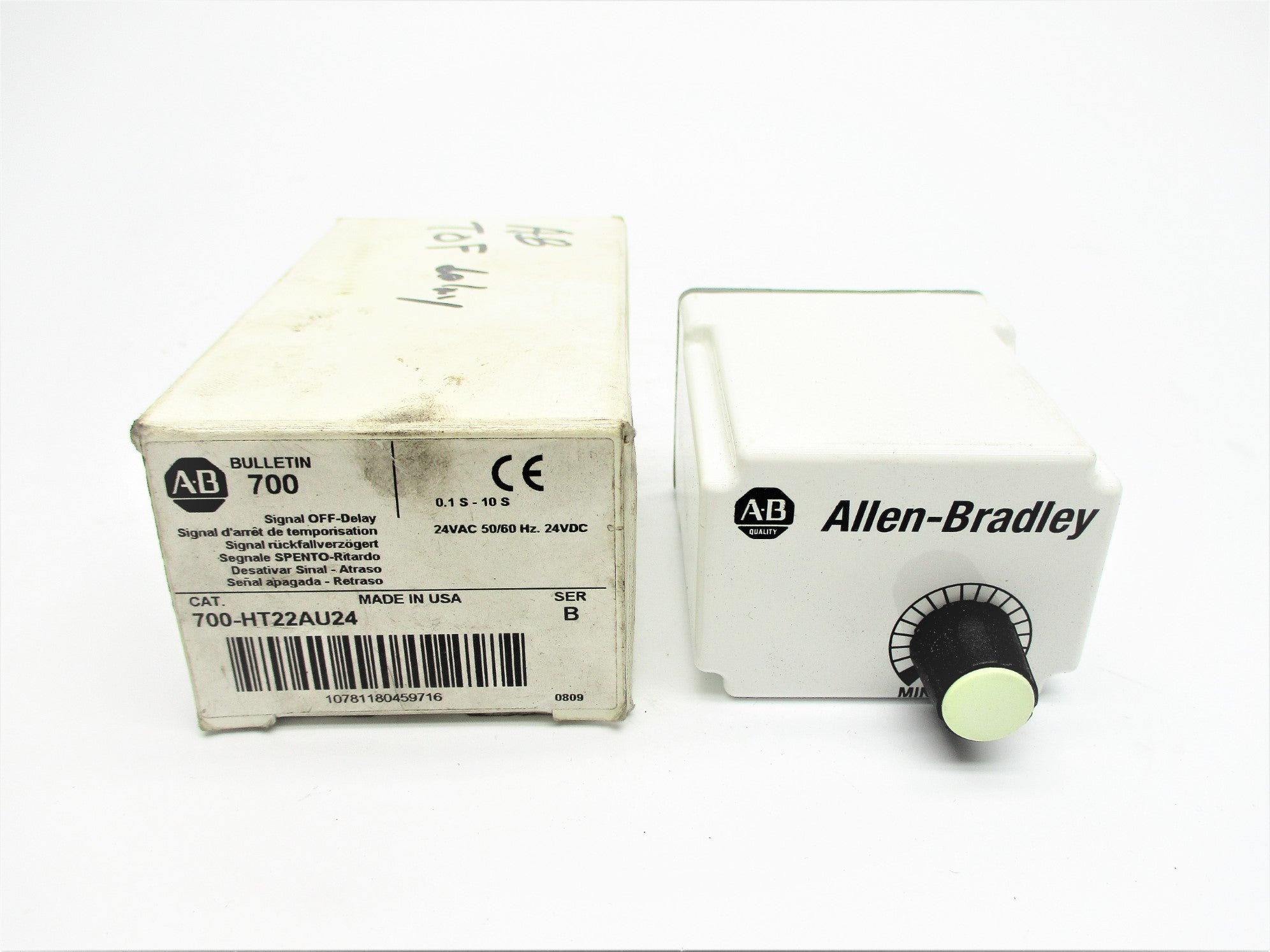 ALLEN BRADLEY 700-HT22AU24 SER. B 24VAC/DC 10A 0.1-10S (WH) NSMP