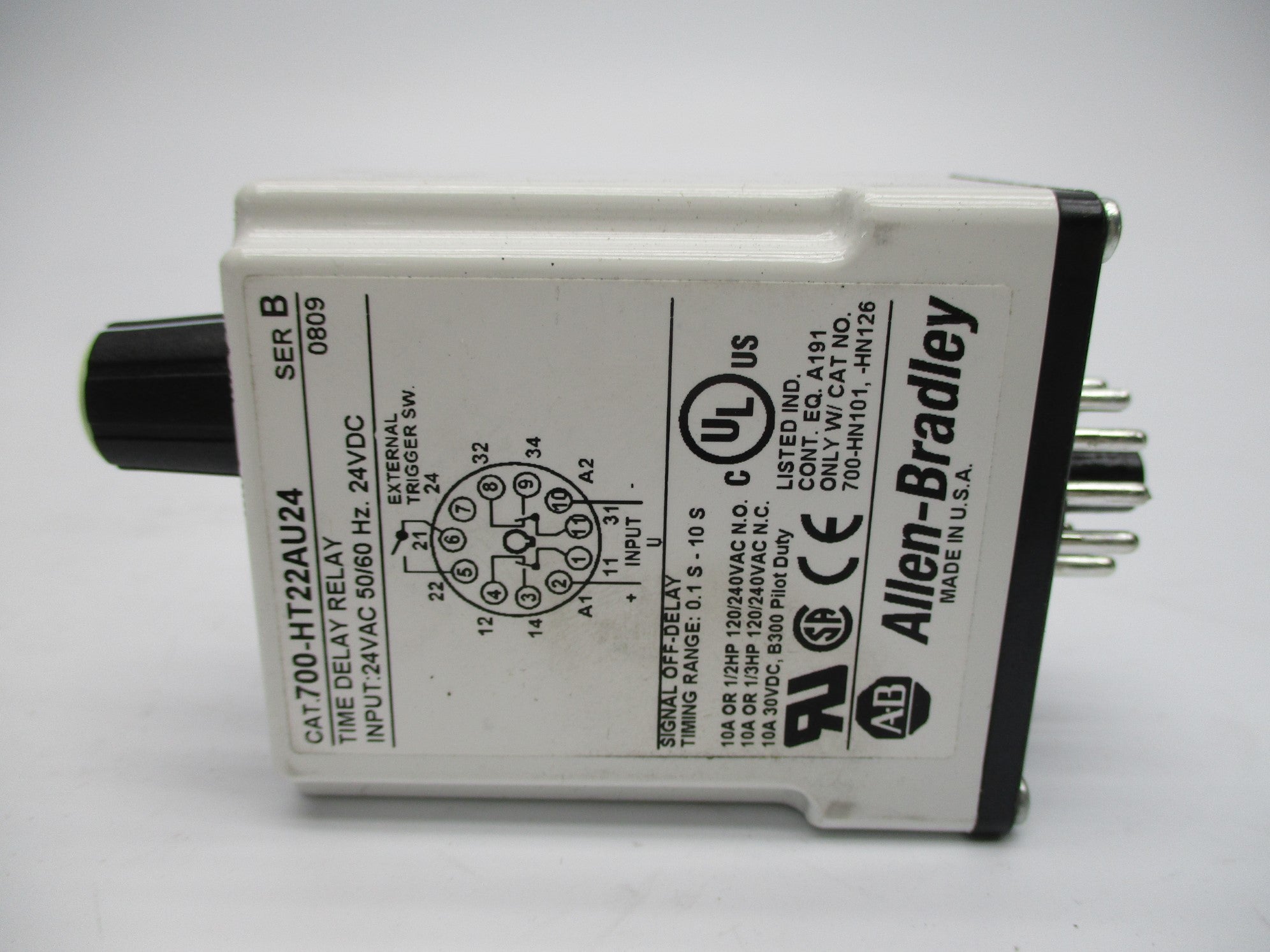 ALLEN BRADLEY 700-HT22AU24 SER. B 24VAC/DC 10A 0.1-10S (WH) NSMP