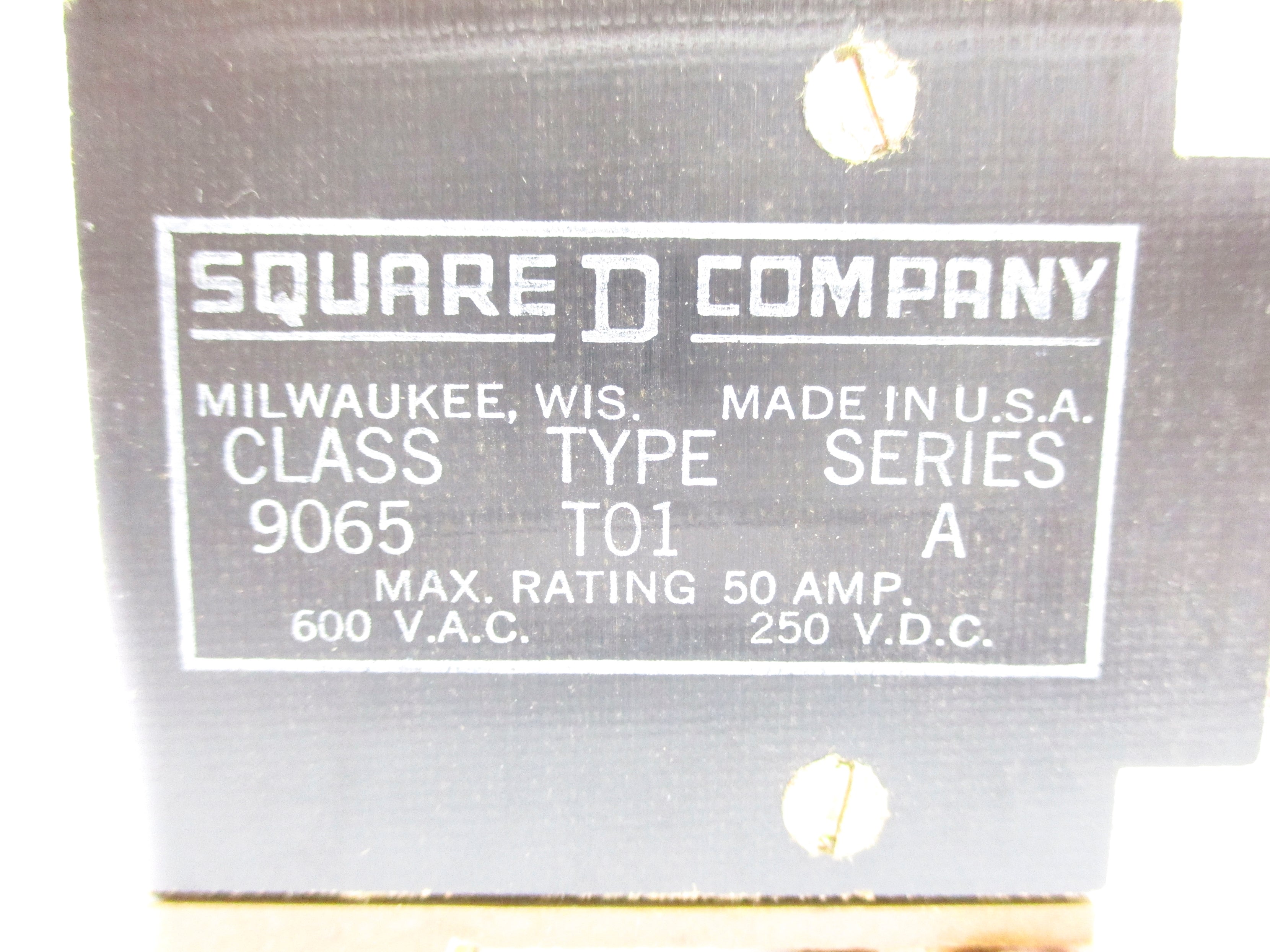 SQUARE D 9065TO1 SER. A 600VAC 50A NSNP