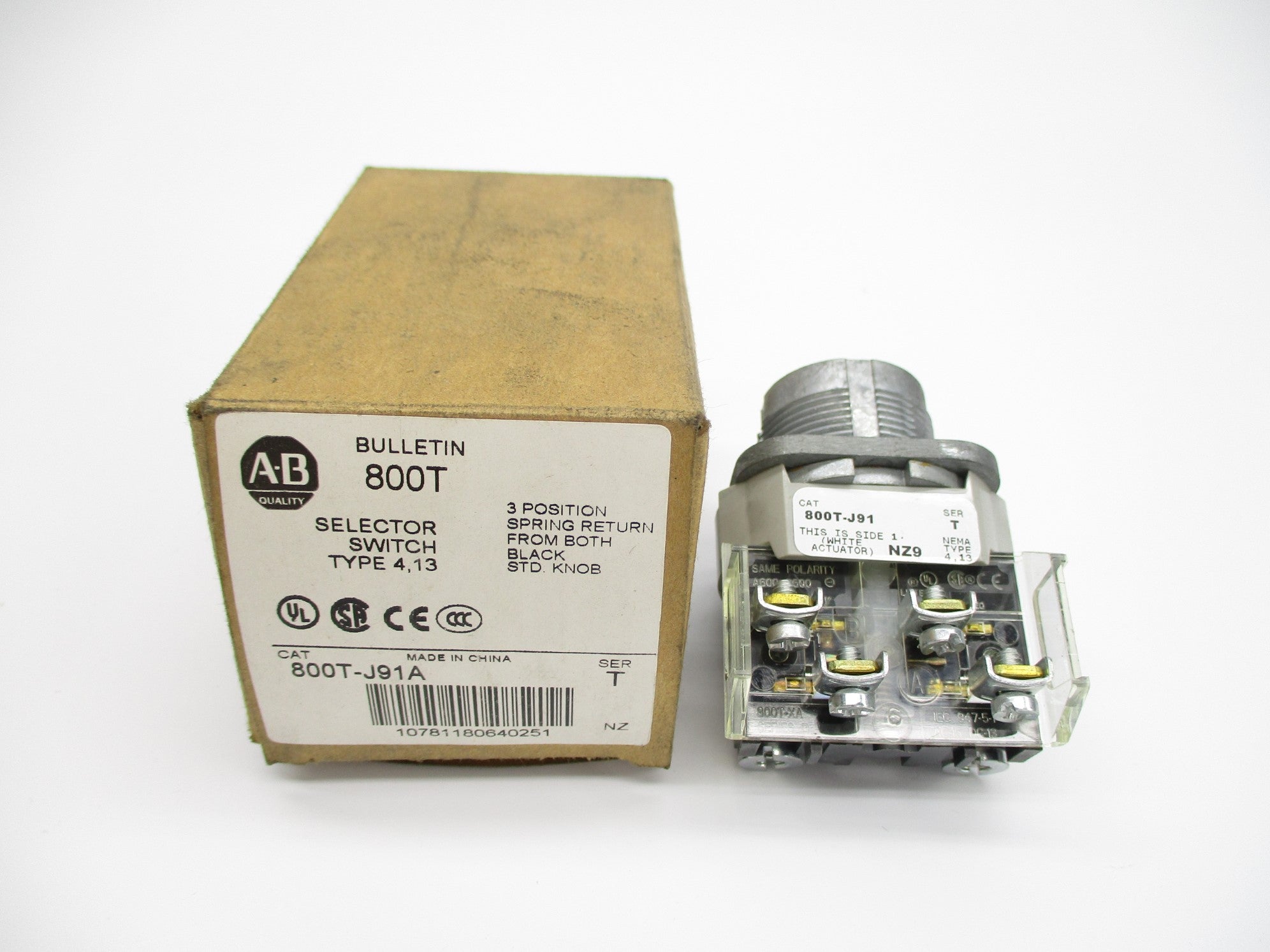 ALLEN BRADLEY 800T-J91A SER. T (AS PICTURED) (BR/WH) NSMP