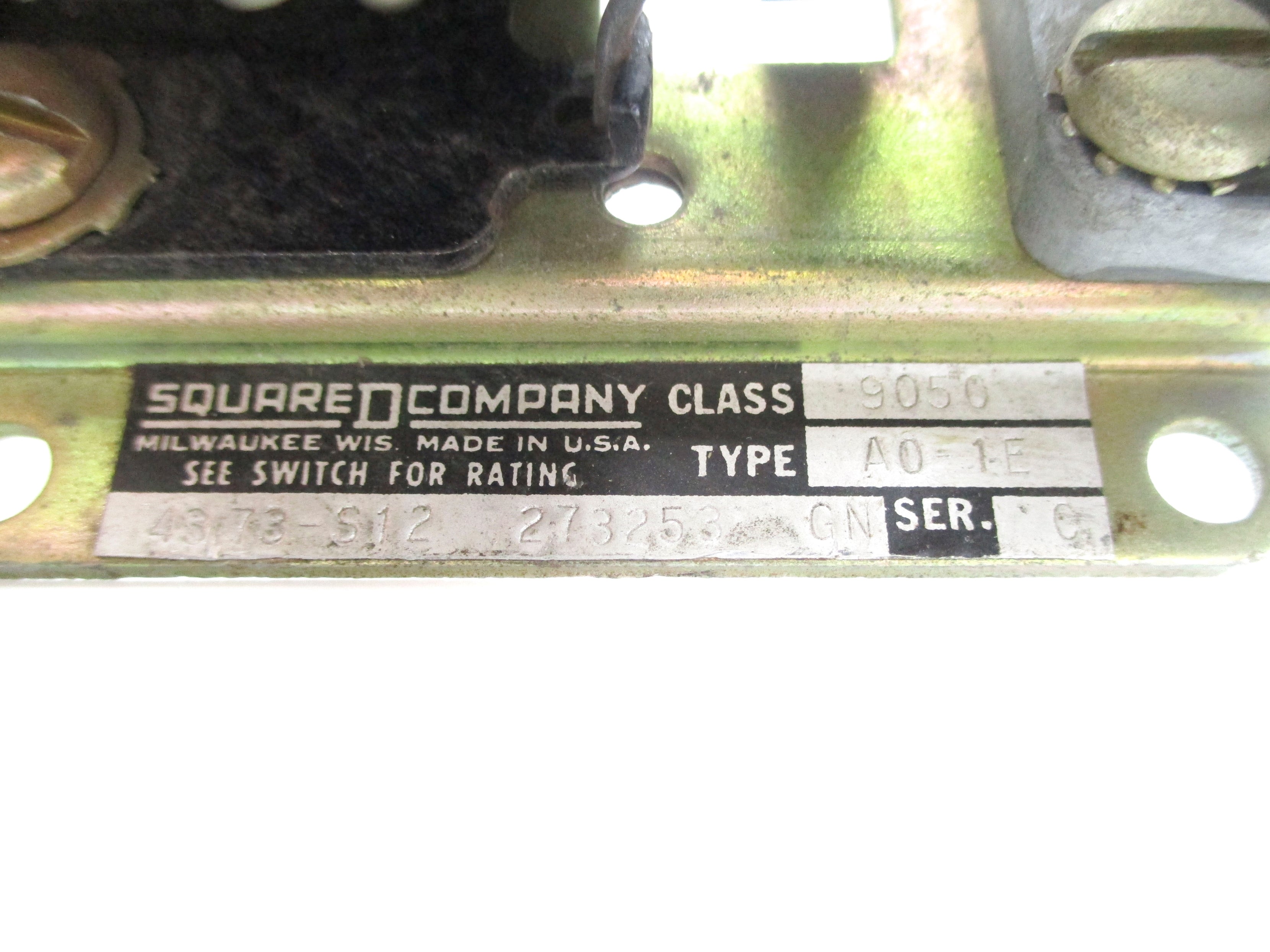 SQUARE D 9050AO1EV02 SER. C 110-120V NSNP