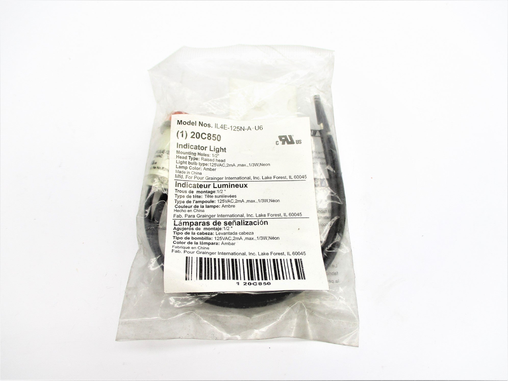 GRAINGER IL4E-125N-A-U6 20C580 NSMP