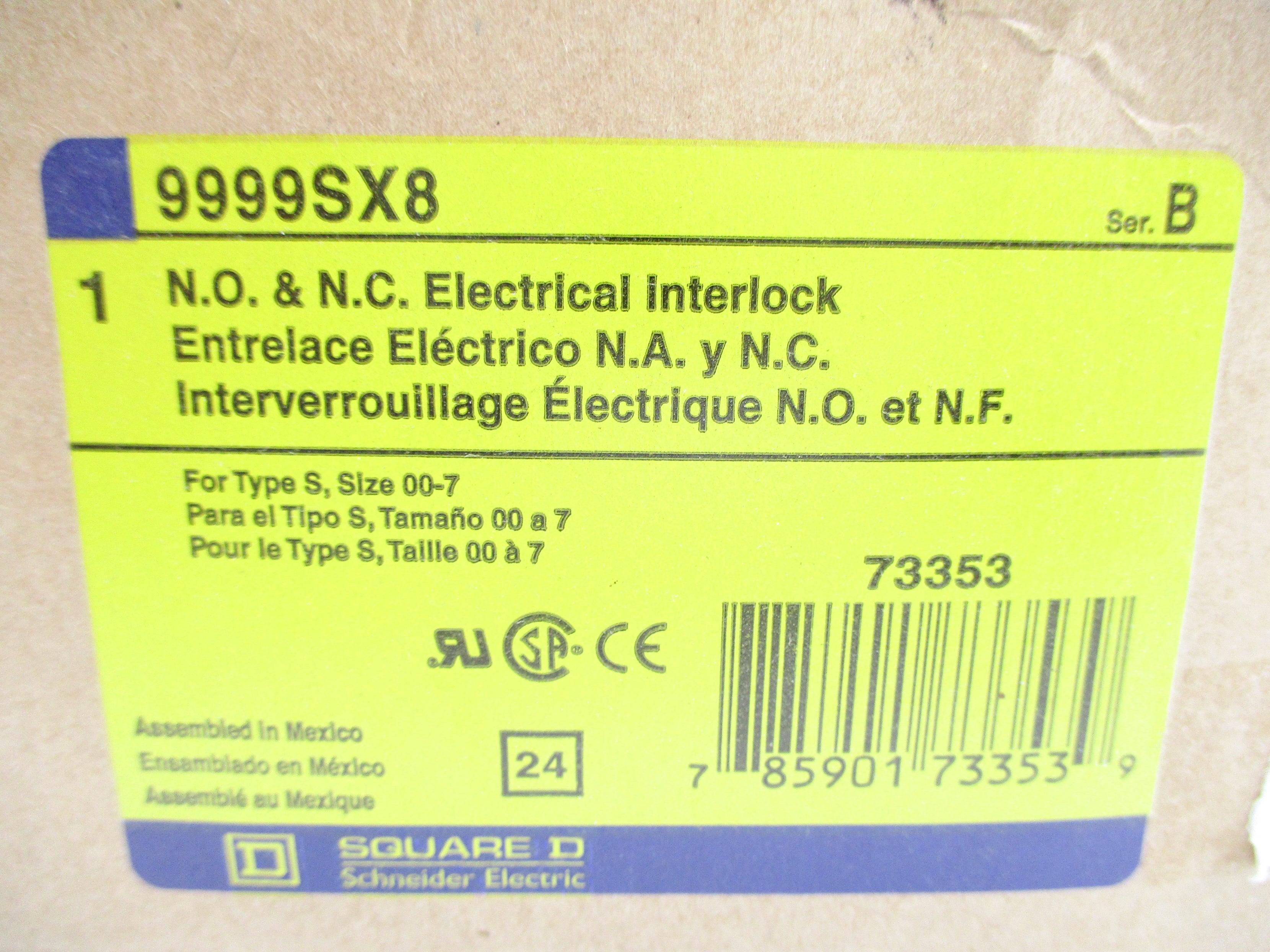 SQUARE D 9999SX8 SER. B (AS PICTURED) NSMP
