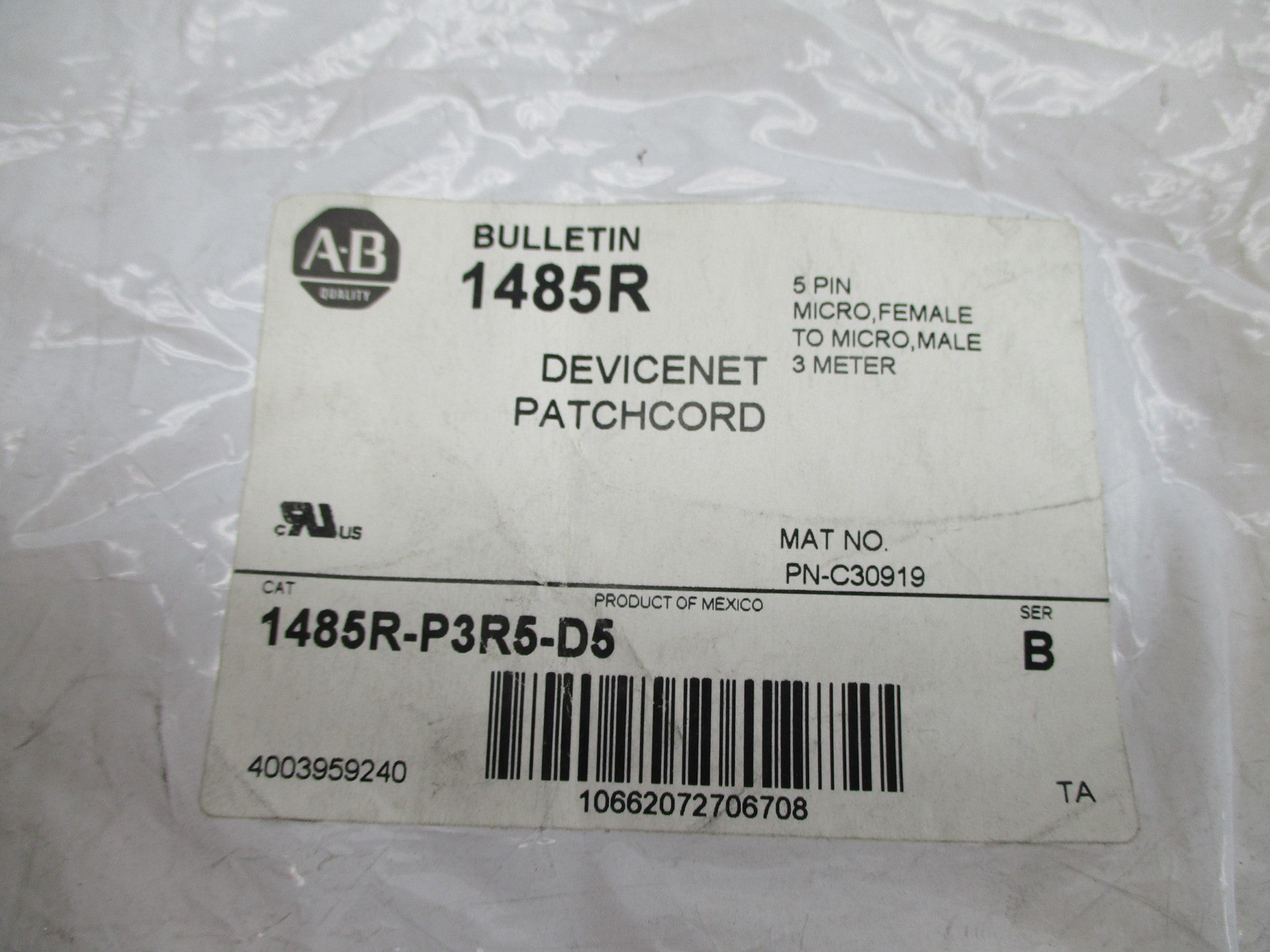ALLEN BRADLEY 1485R-P3R5-D5 SER. B NSMP
