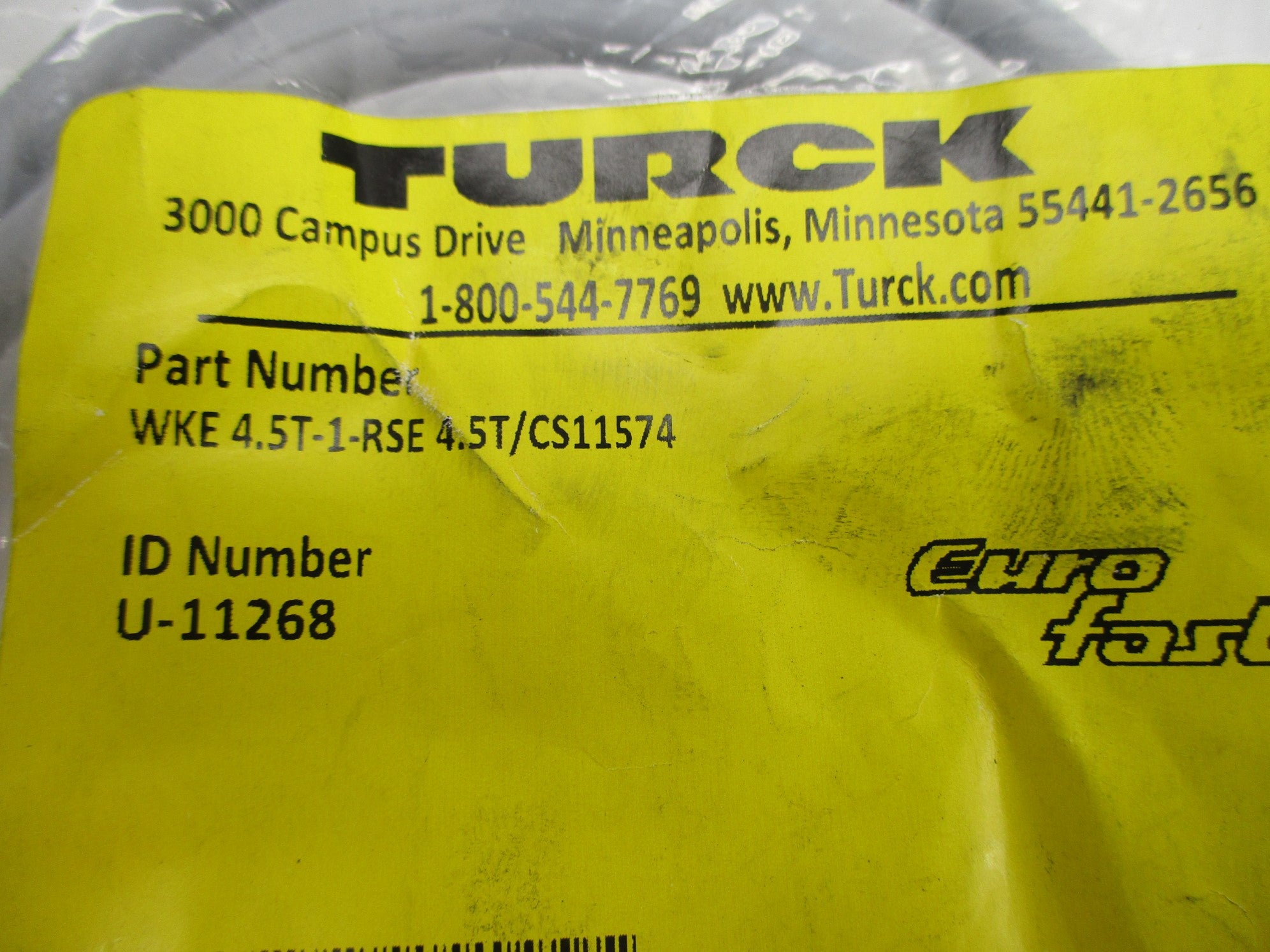 TURCK WKE4.5T-1-RSE4.5T/CS11574 U-11268 NSMP