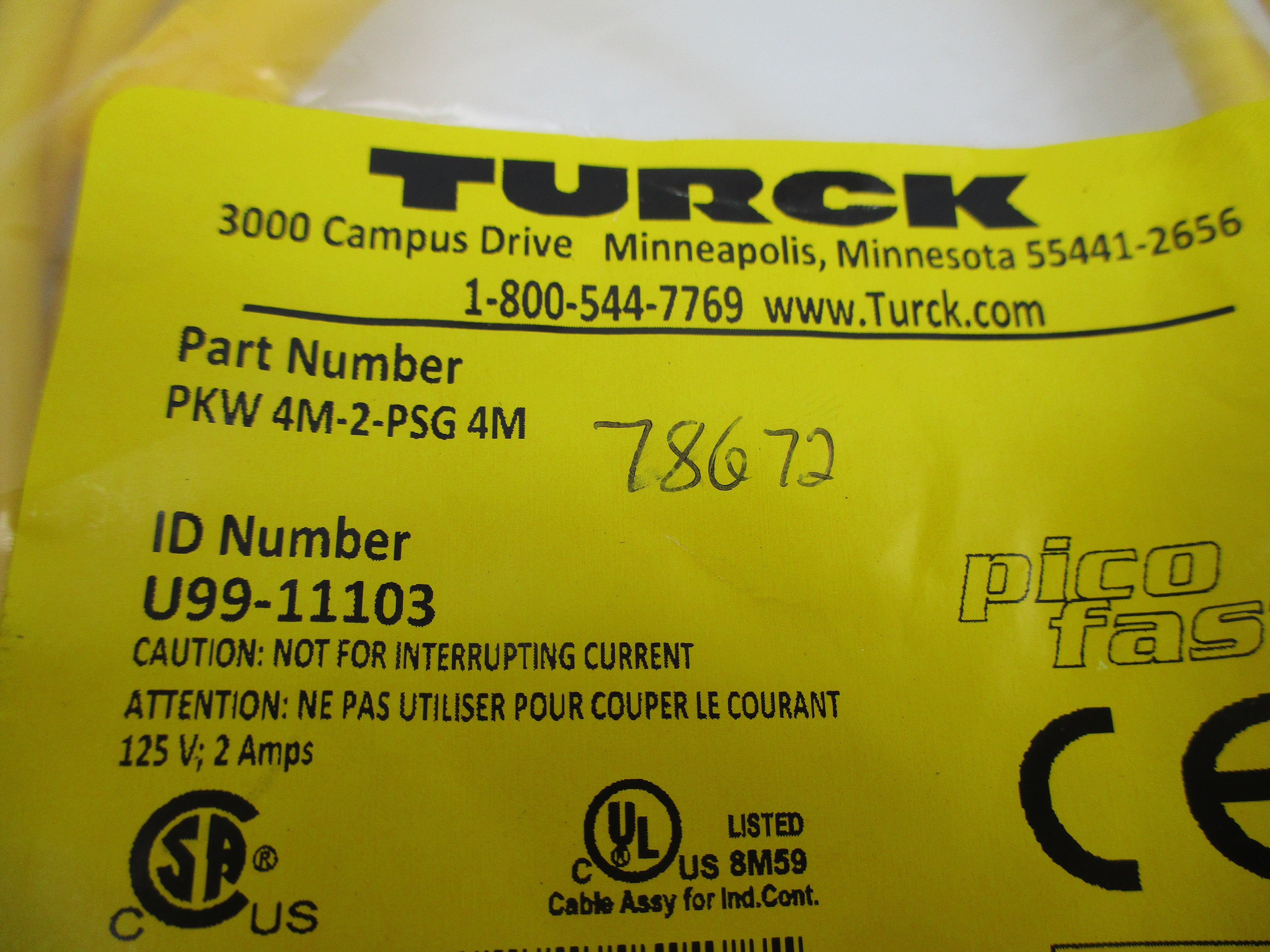TURCK PKW4M-2-PSG4M U99-11103 NSMP