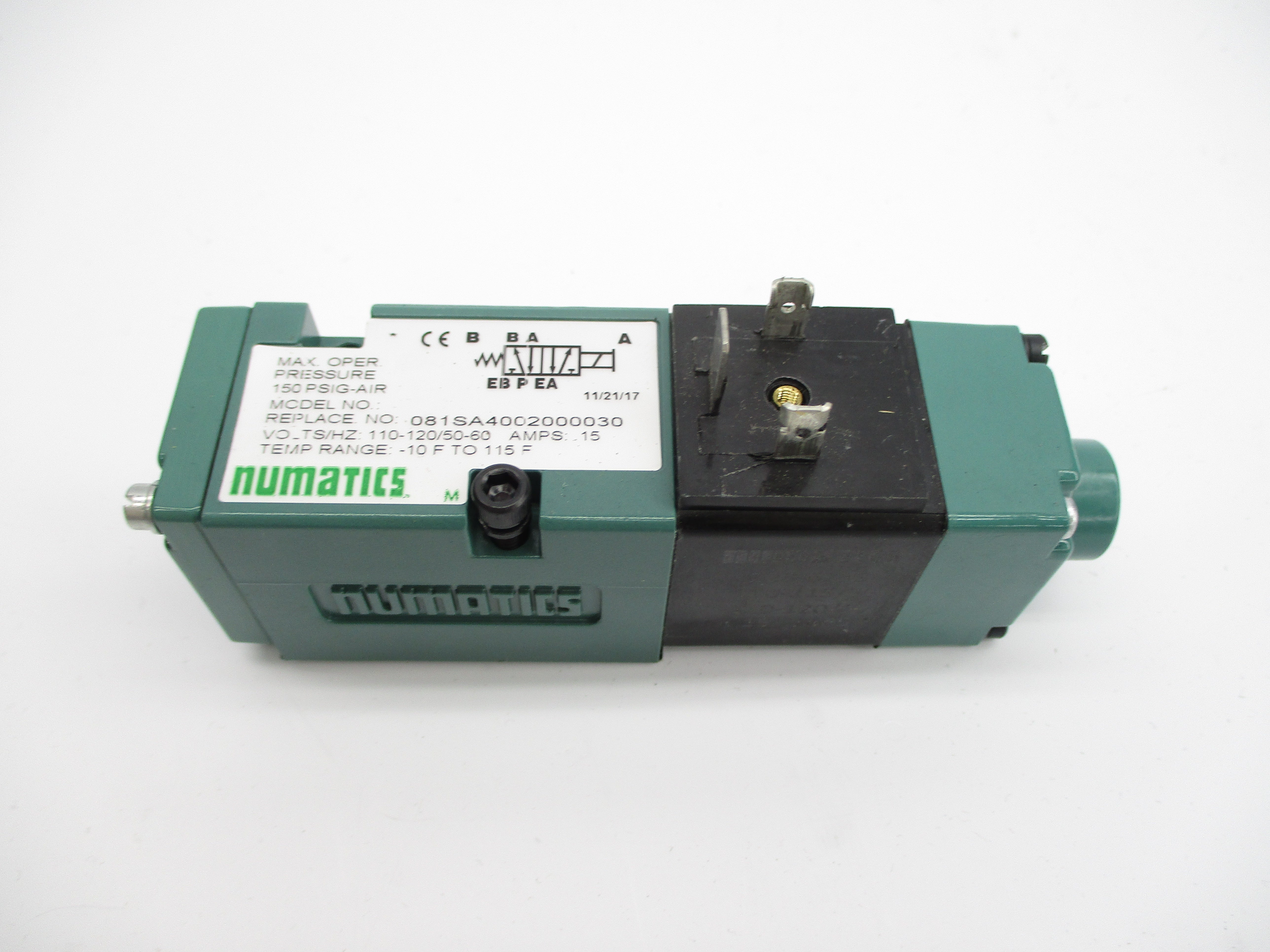 NUMATICS 081SA4002000030 150PSIG 110/120V NSNP