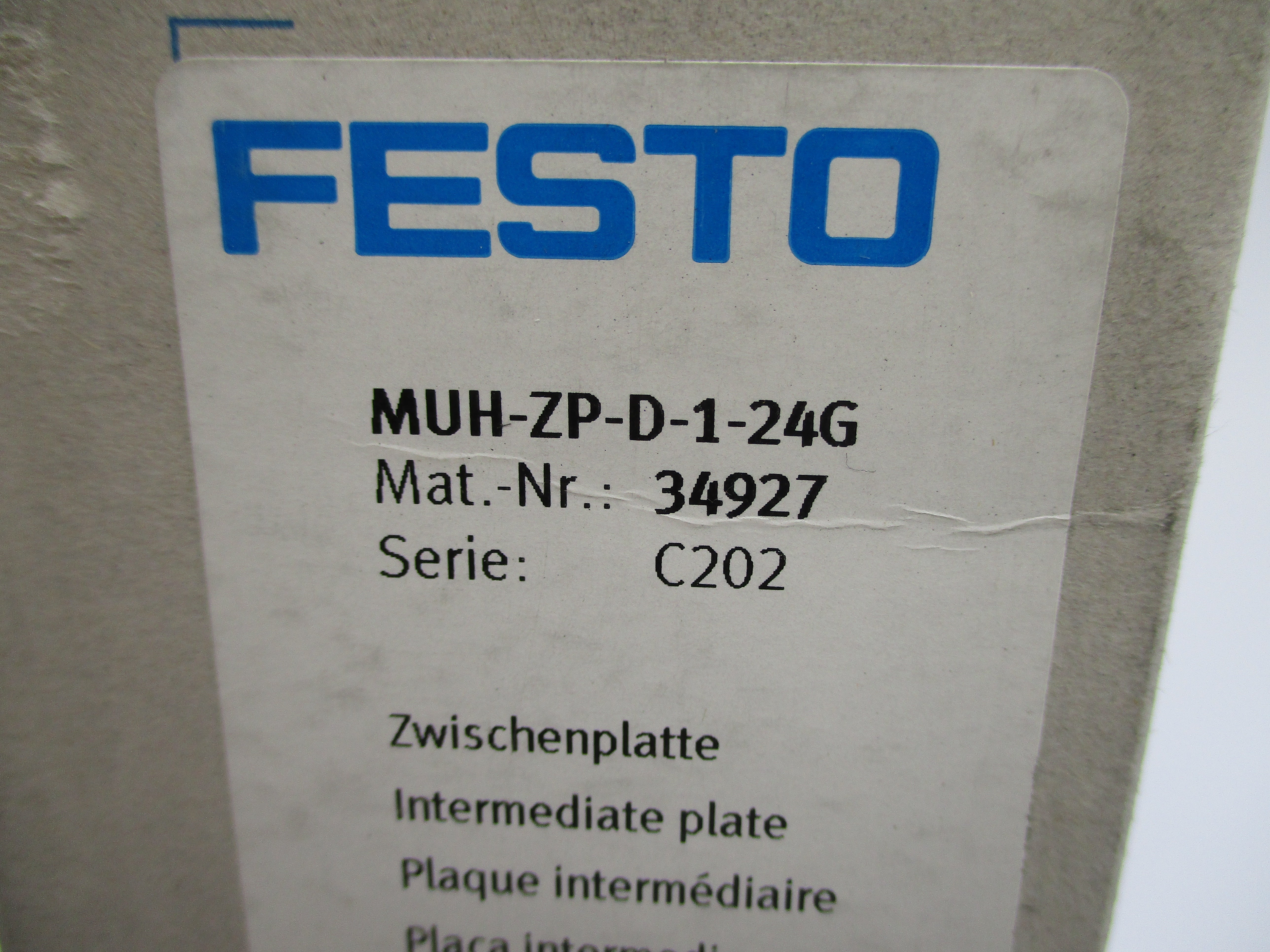 FESTO MUH-ZP-D-1-24G 34927 -13.7-145PSI 20.4-26.4VDC NSMP