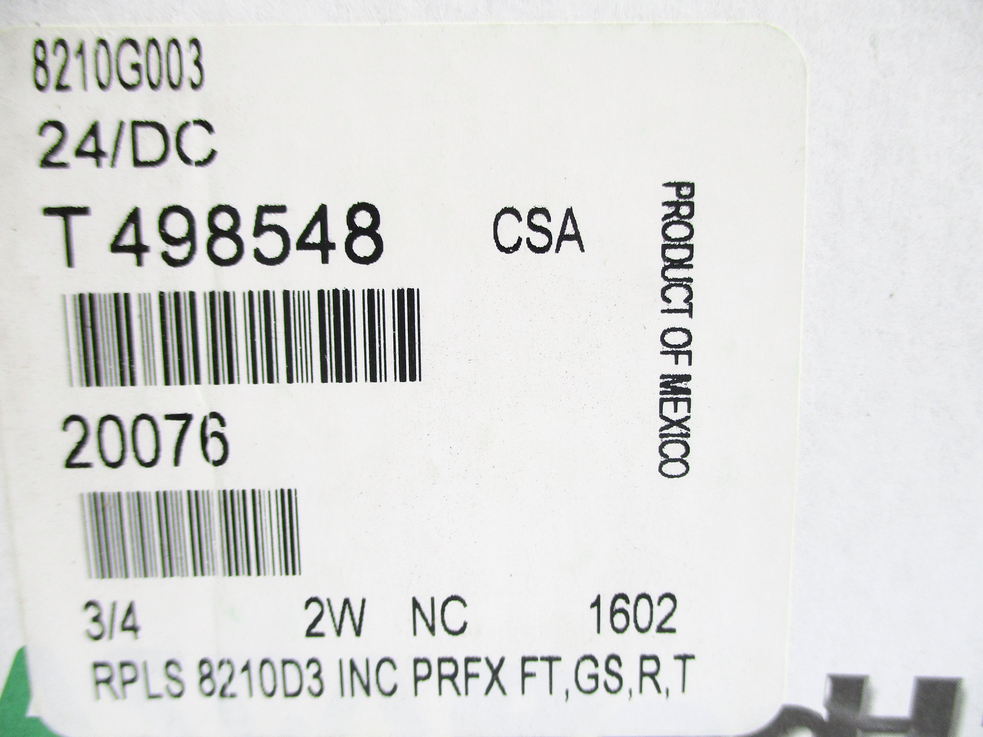 ASCO 8210G003 24/DC 5-125PSI 3/4" NSMP