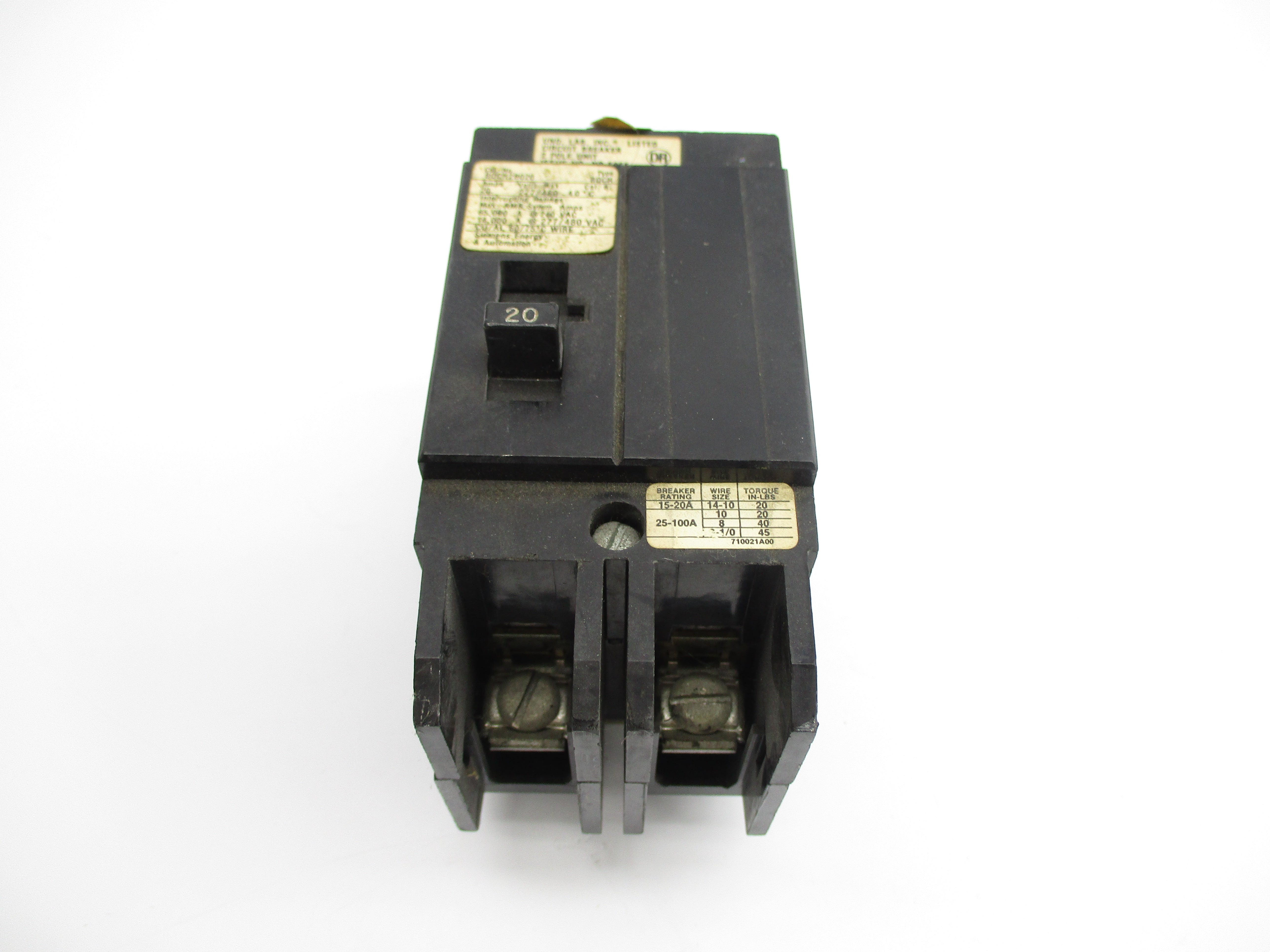 SIEMENS BQCH2B020 20A 277/480VAC UNMP