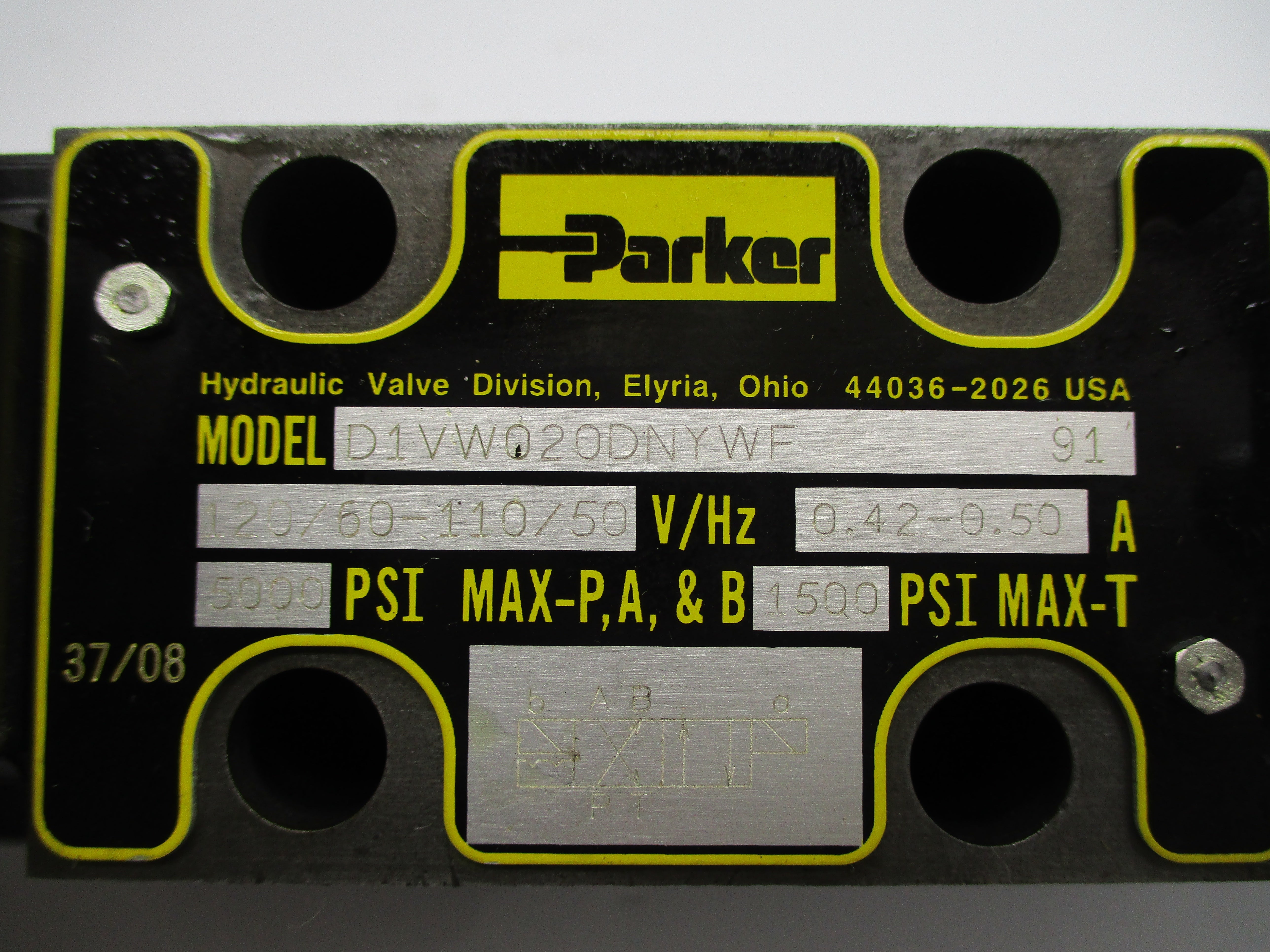 PARKER D1VW020DNYWF-91 110/120V 1500-5000PSI NSNP