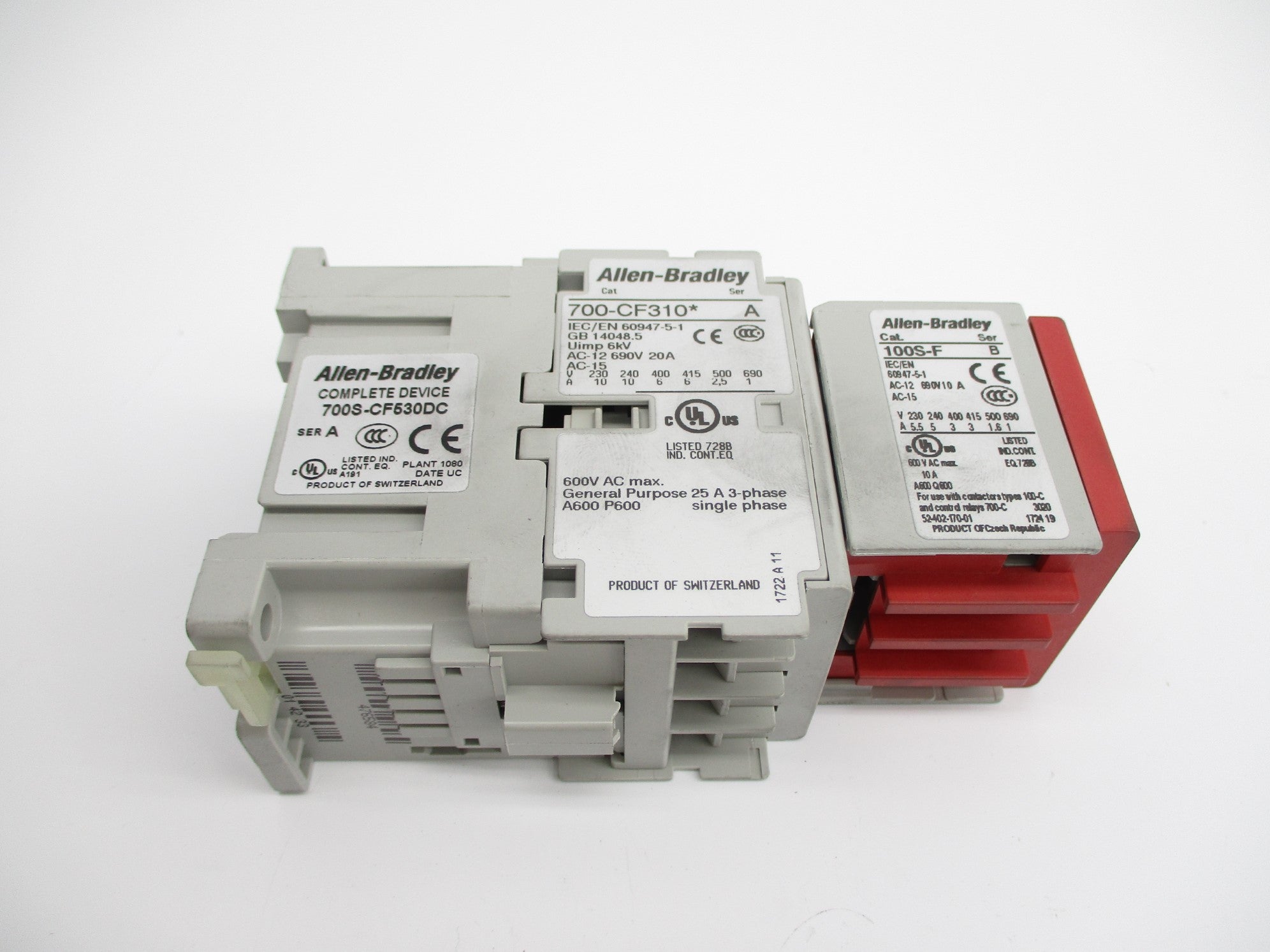 ALLEN BRADLEY 700S-CF530DC SER. A 110/120V (BR/WH) NSMP