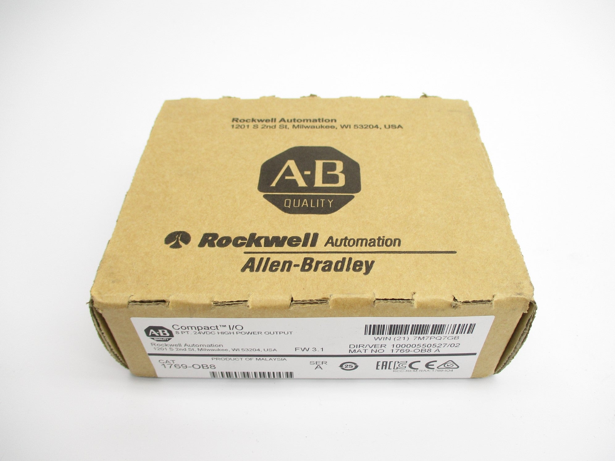 ALLEN BRADLEY 1769-OB8 SER. A F/W 3.1 DATE: 2017 NSFS