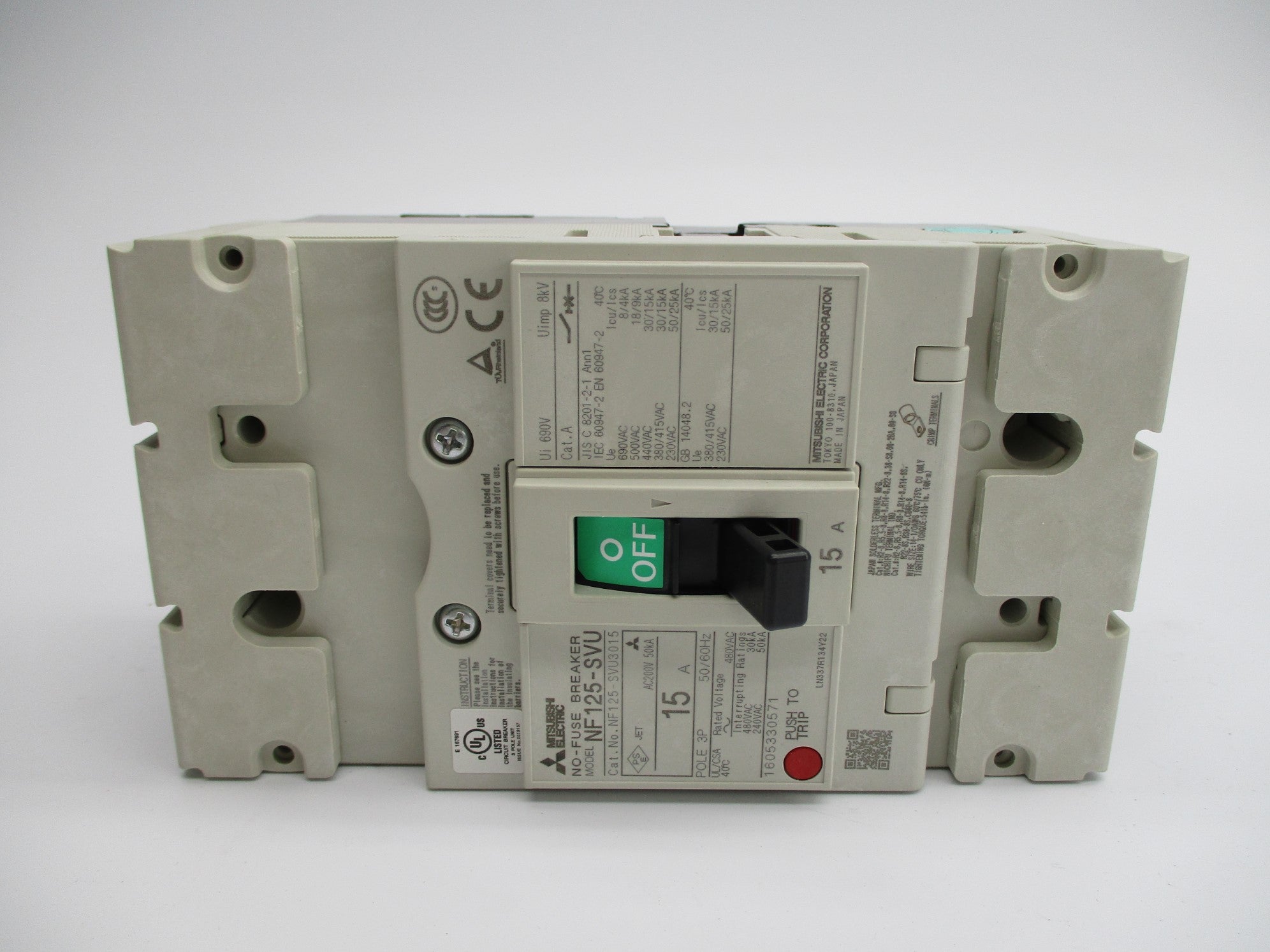 MITSUBISHI NF125-SVU3015 NF125-SVU 15A 480VAC NSMP