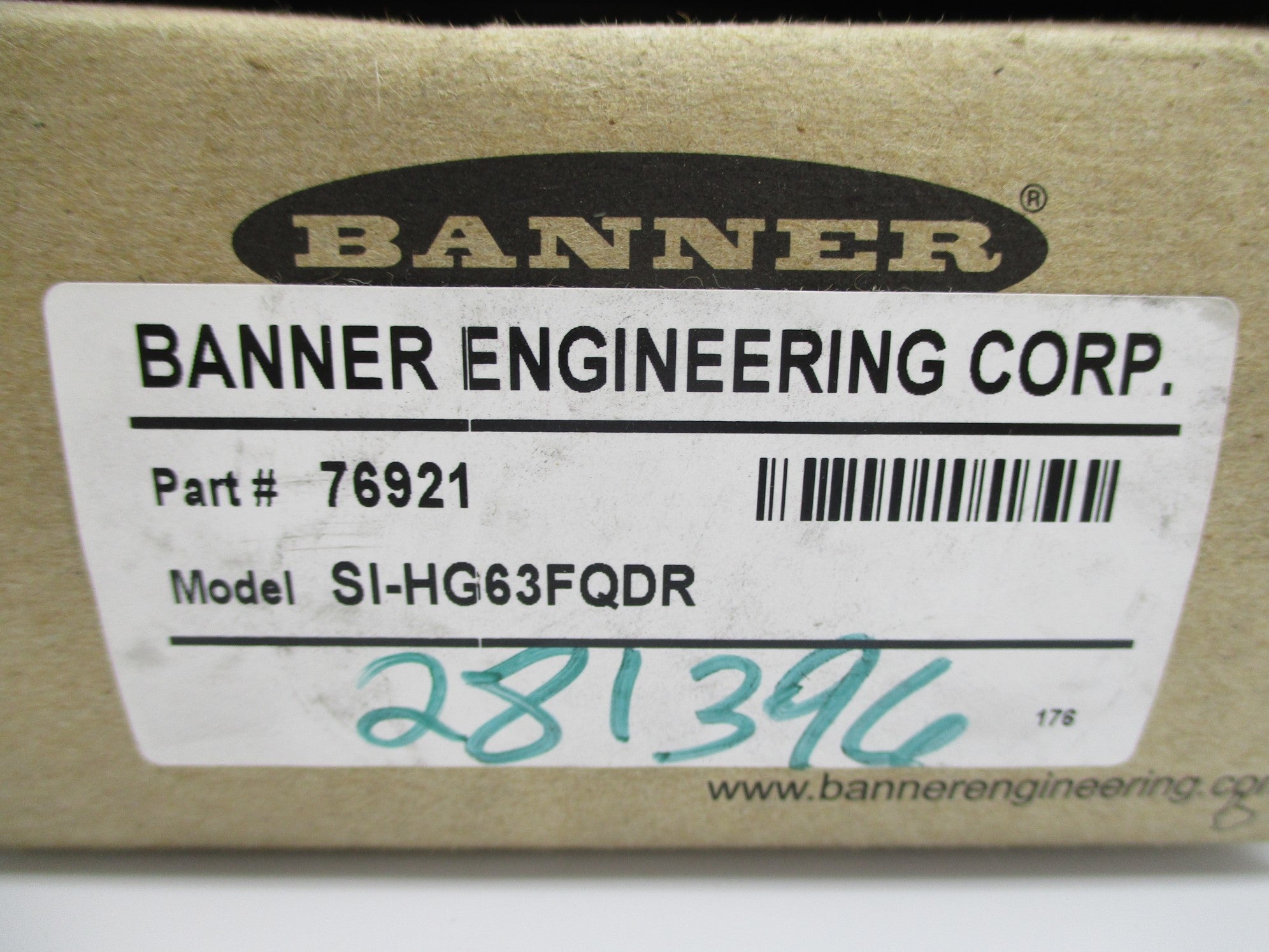 BANNER ENGINEERING SI-HG63FQDR 76921 NSMP