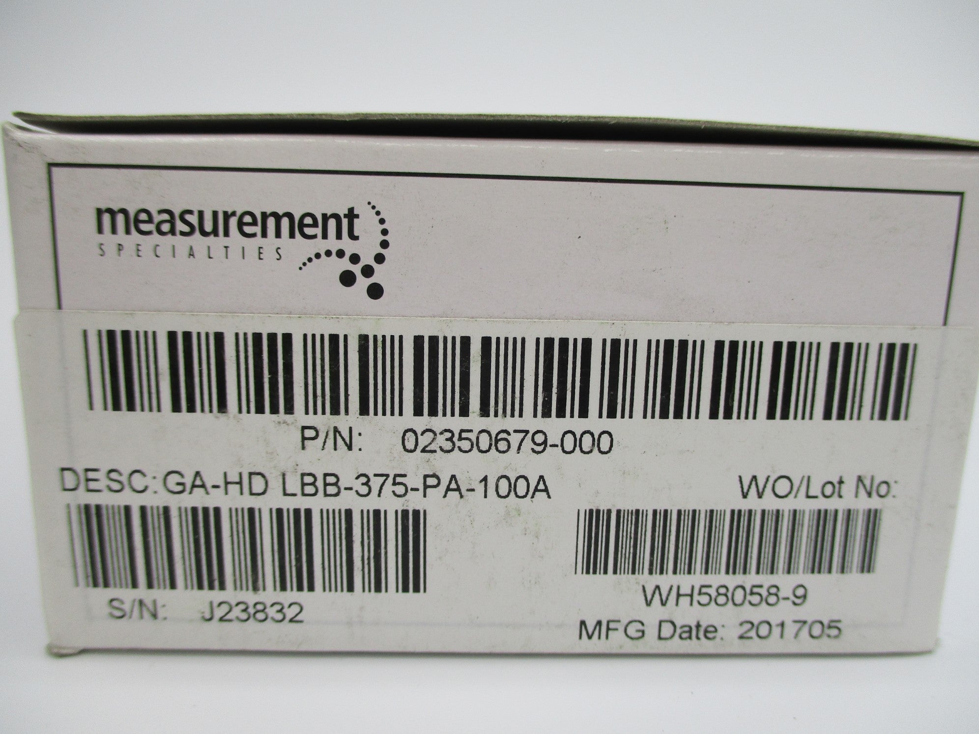 MEASUREMENT SPECIALTIES 02350679-000 LBB-375-PA-100A NSMP