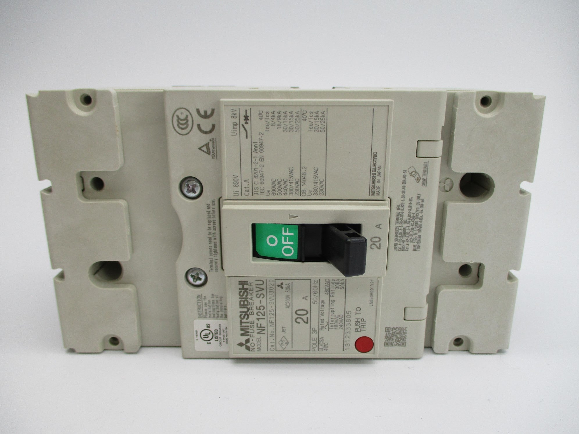 MITSUBISHI NF125-SVU3020 NF125-SVU 20A 480VAC NSMP