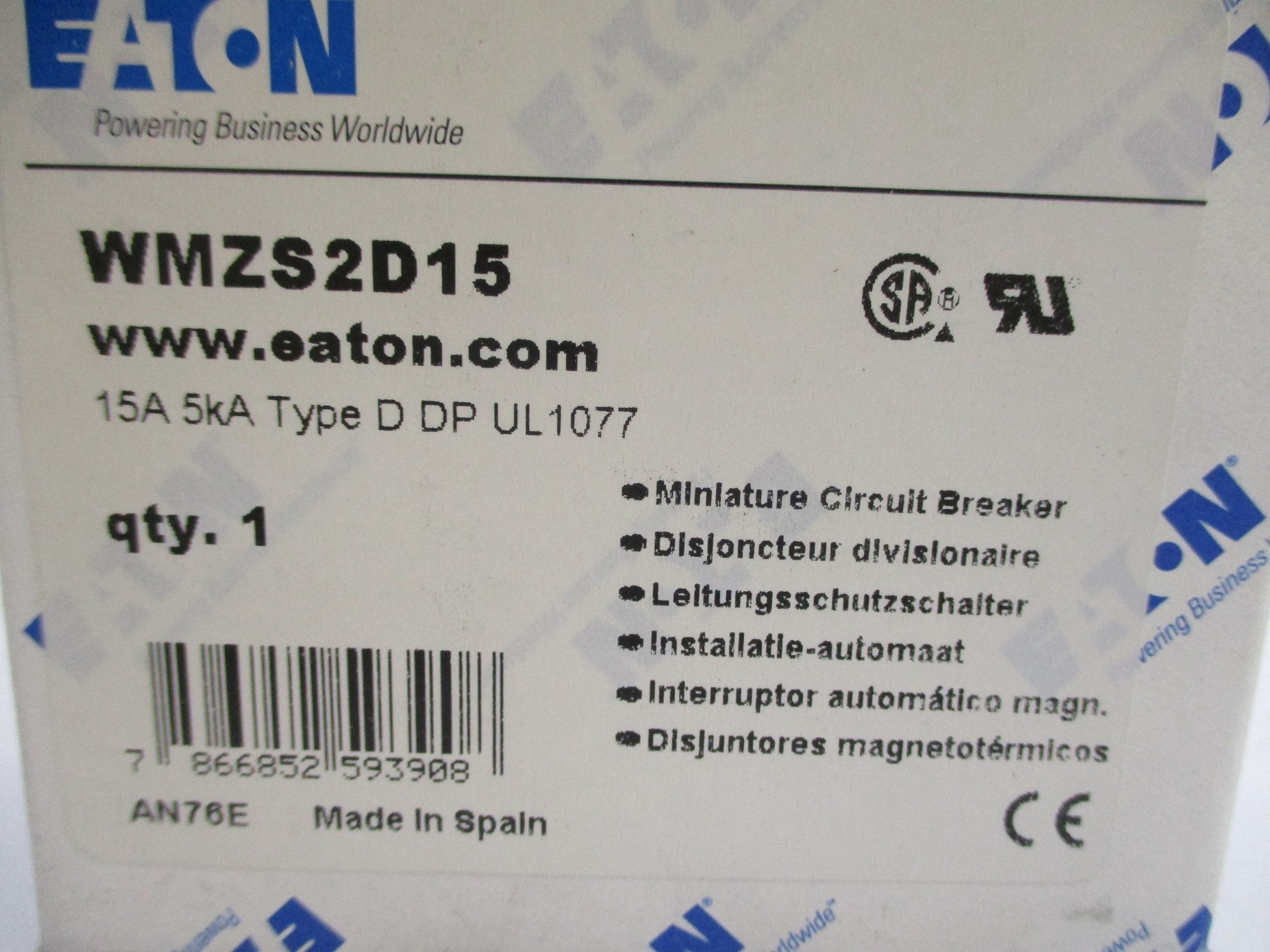 EATON WMZS2D15 15A 400V NSMP