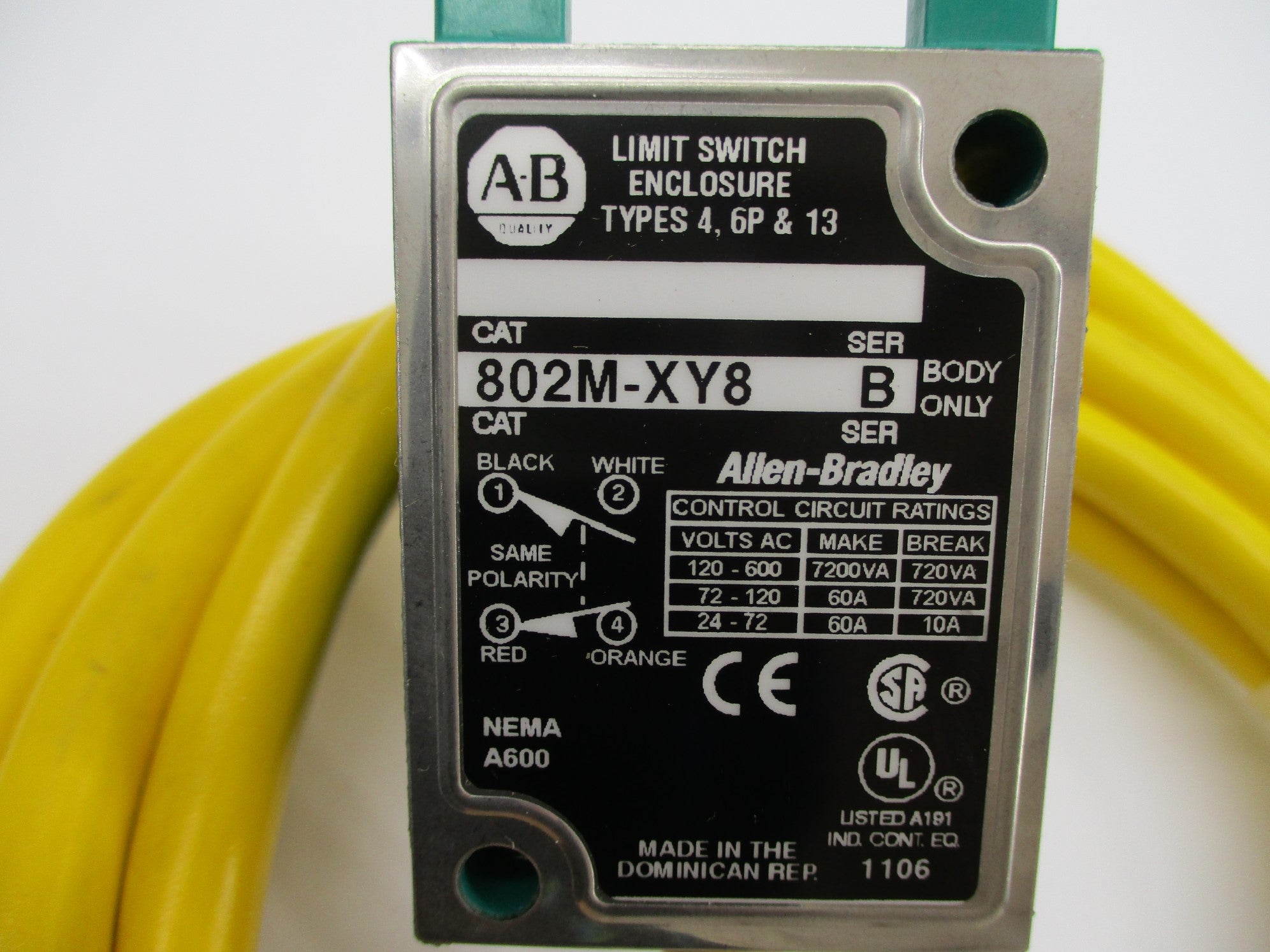 ALLEN BRADLEY 802M-XY8 SER. B NSNP