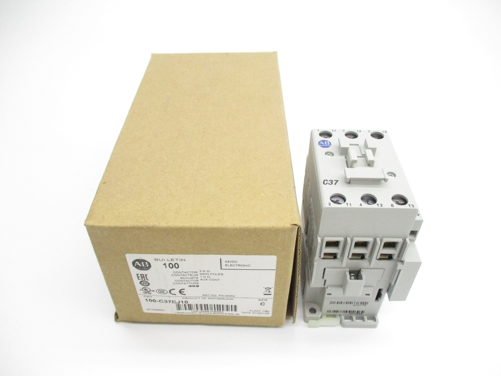 ALLEN BRADLEY 100-C37EJ10 SER. C 24VDC 65A (BR/WH) NSMP