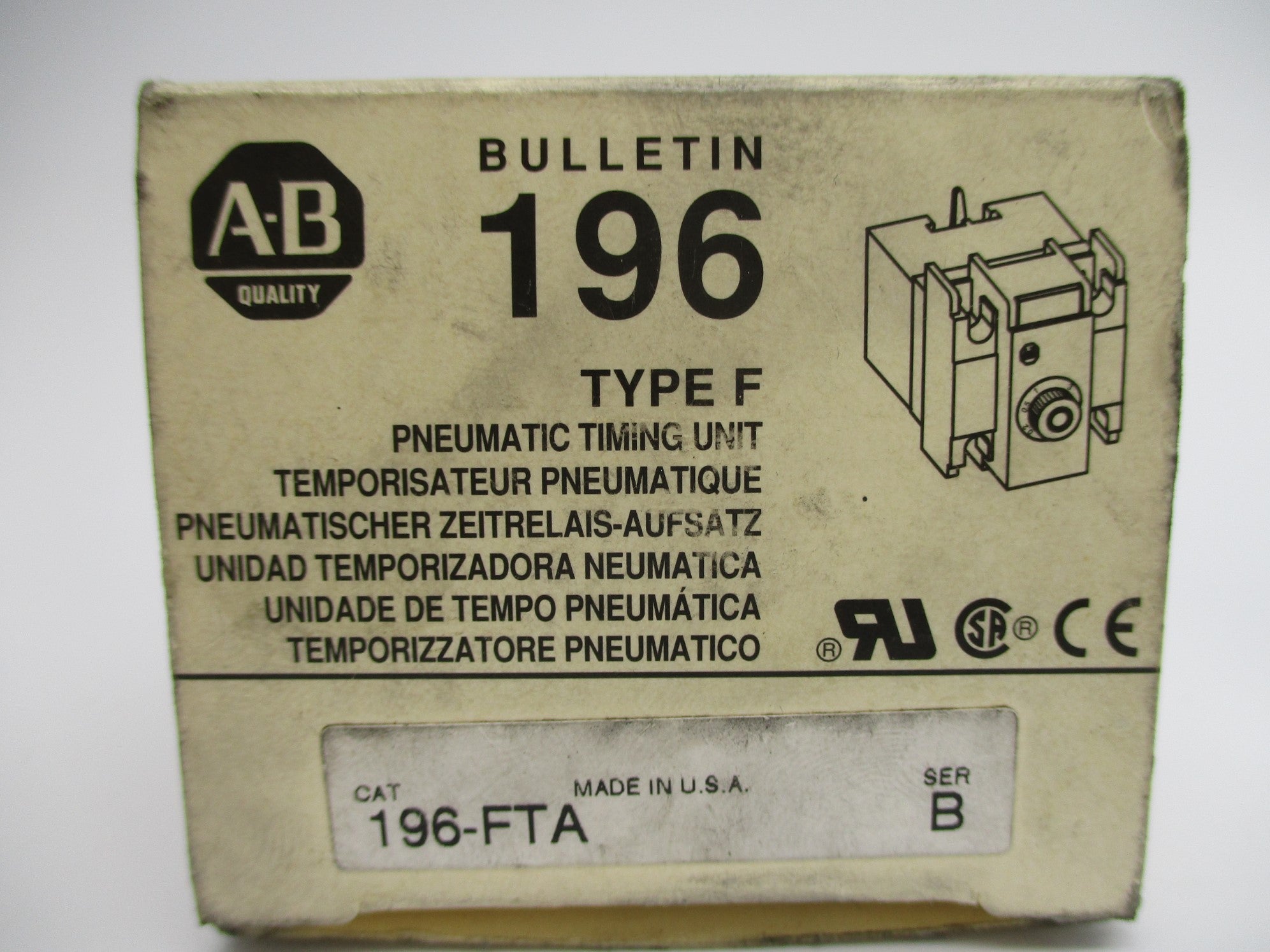 ALLEN BRADLEY 196-FTA SER. B (WH) NSMP