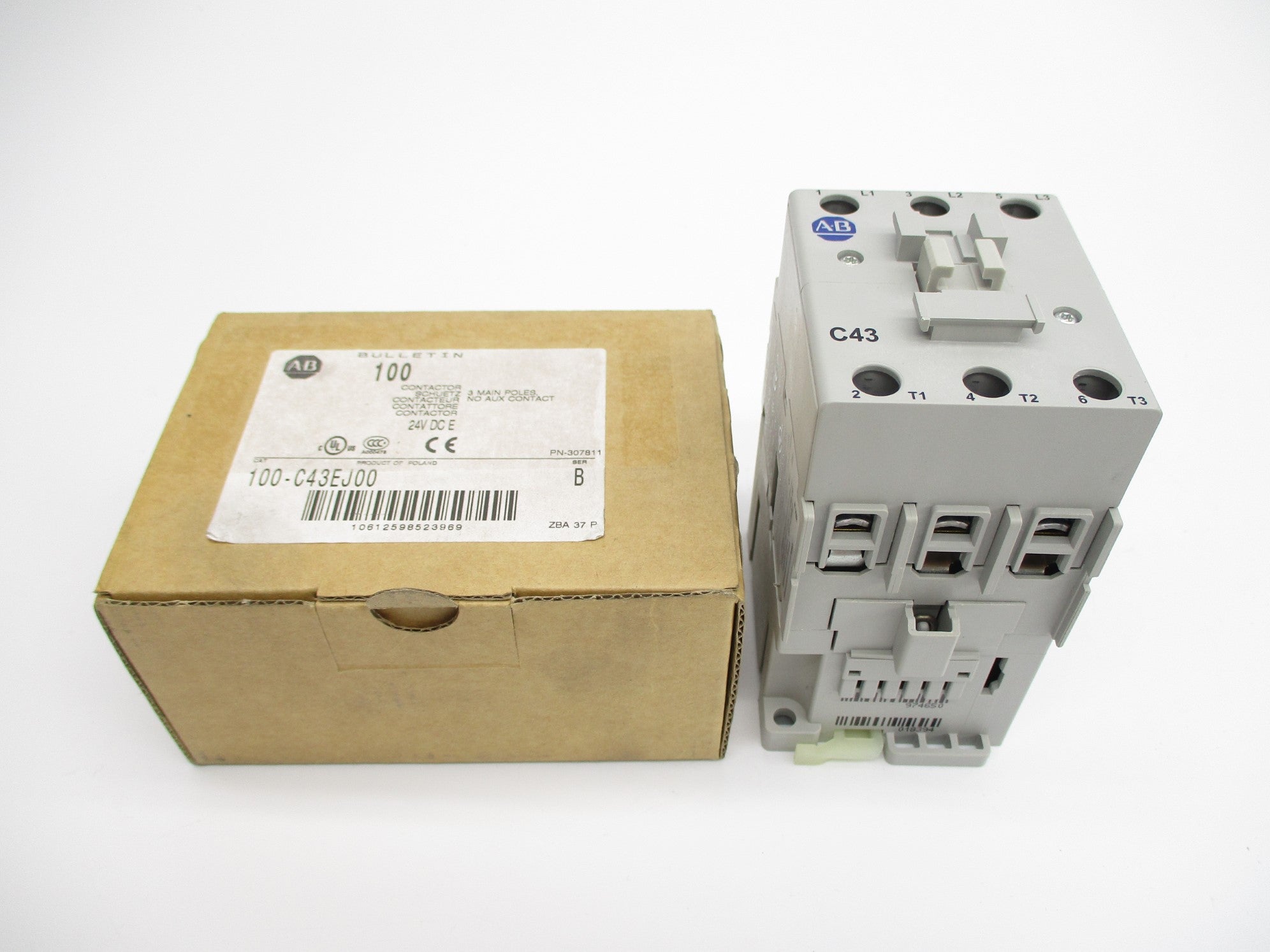ALLEN BRADLEY 100-C43EJ00 SER. B 24VDC (BR/WH) NSMP