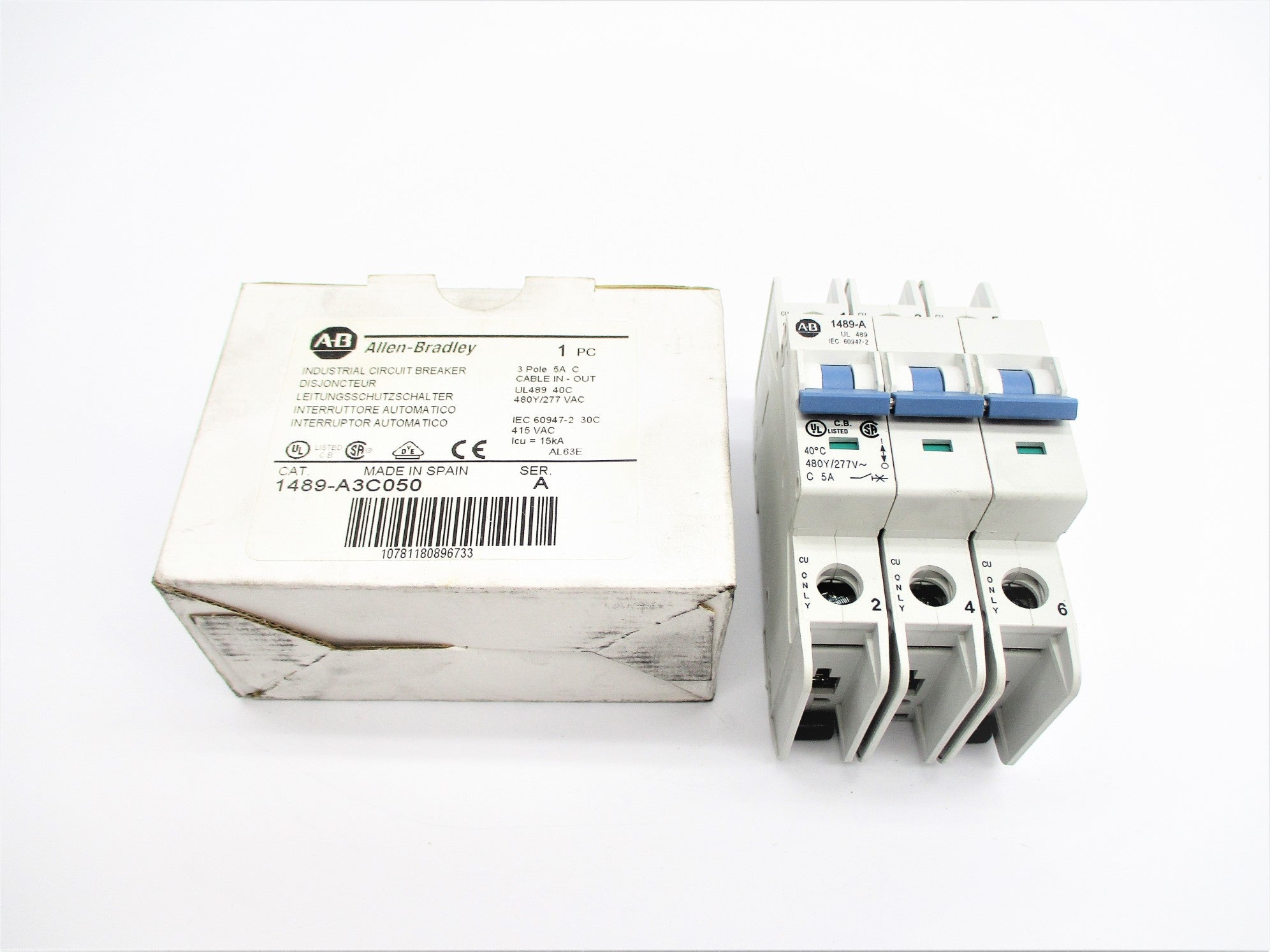 ALLEN BRADLEY 1489-A3C050 SER. A 5A 277V NSMP