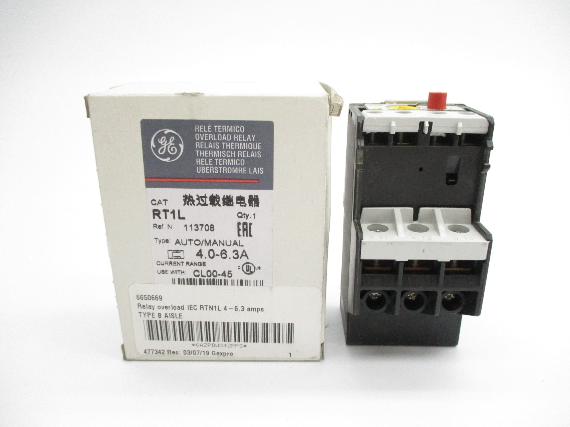 GENERAL ELECTRIC RT1L 690V 4.0-6.3A NSMP