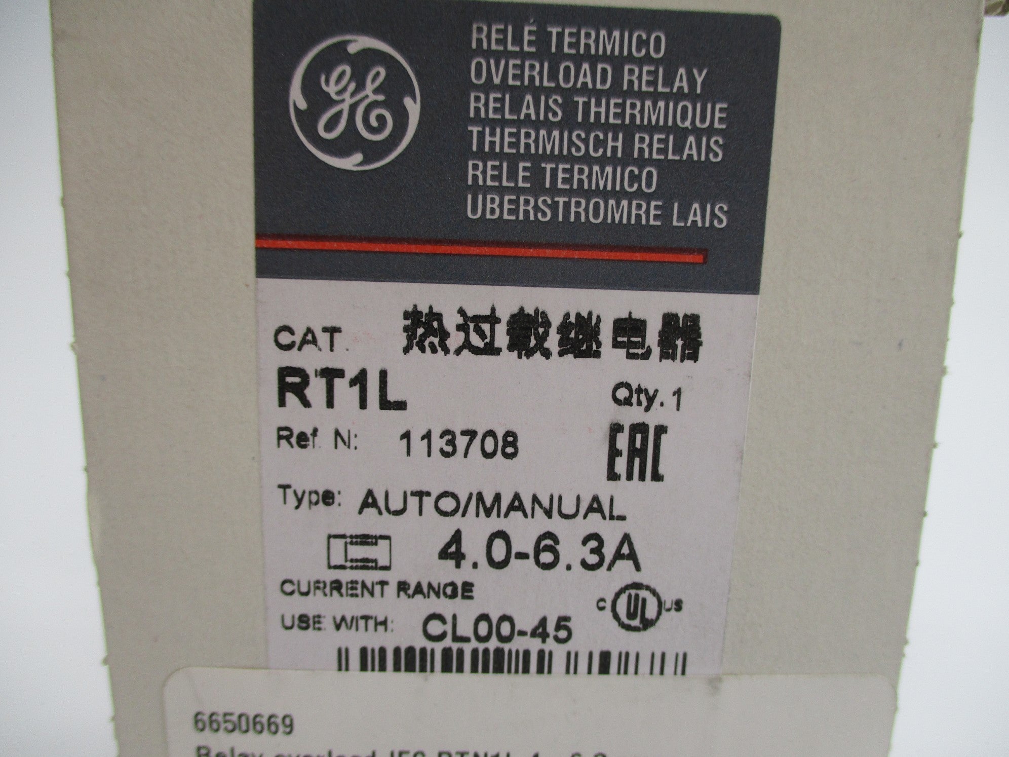 GENERAL ELECTRIC RT1L 690V 4.0-6.3A NSMP