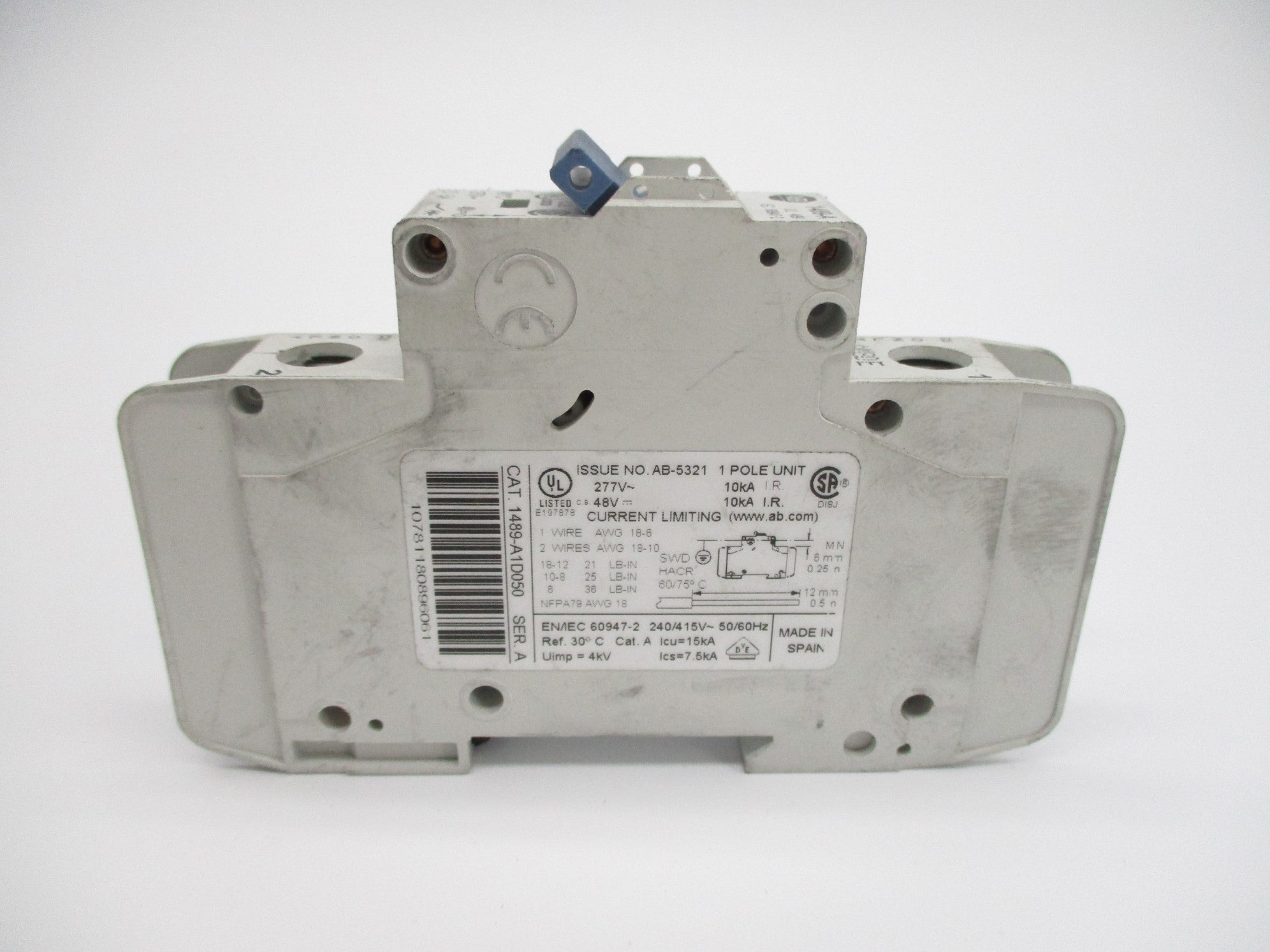 ALLEN BRADLEY 1489-A1D050 SER. A 5A 277V UNMP