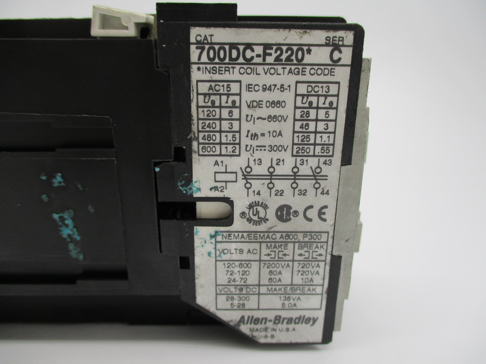 INDUSTRIAL SPARE PART 700DC-F220J SER. C 24VDC UNMP