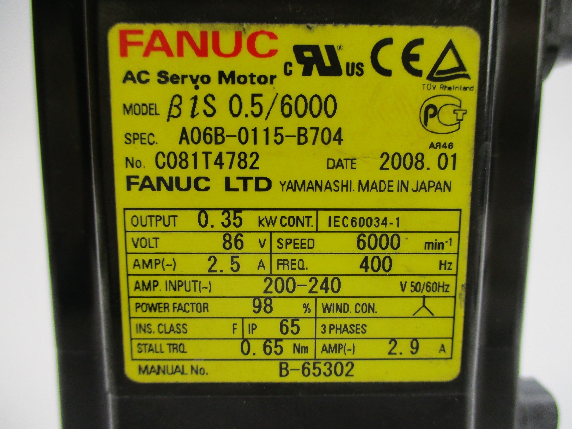 FANUC A06B-0115-B704 UNMP