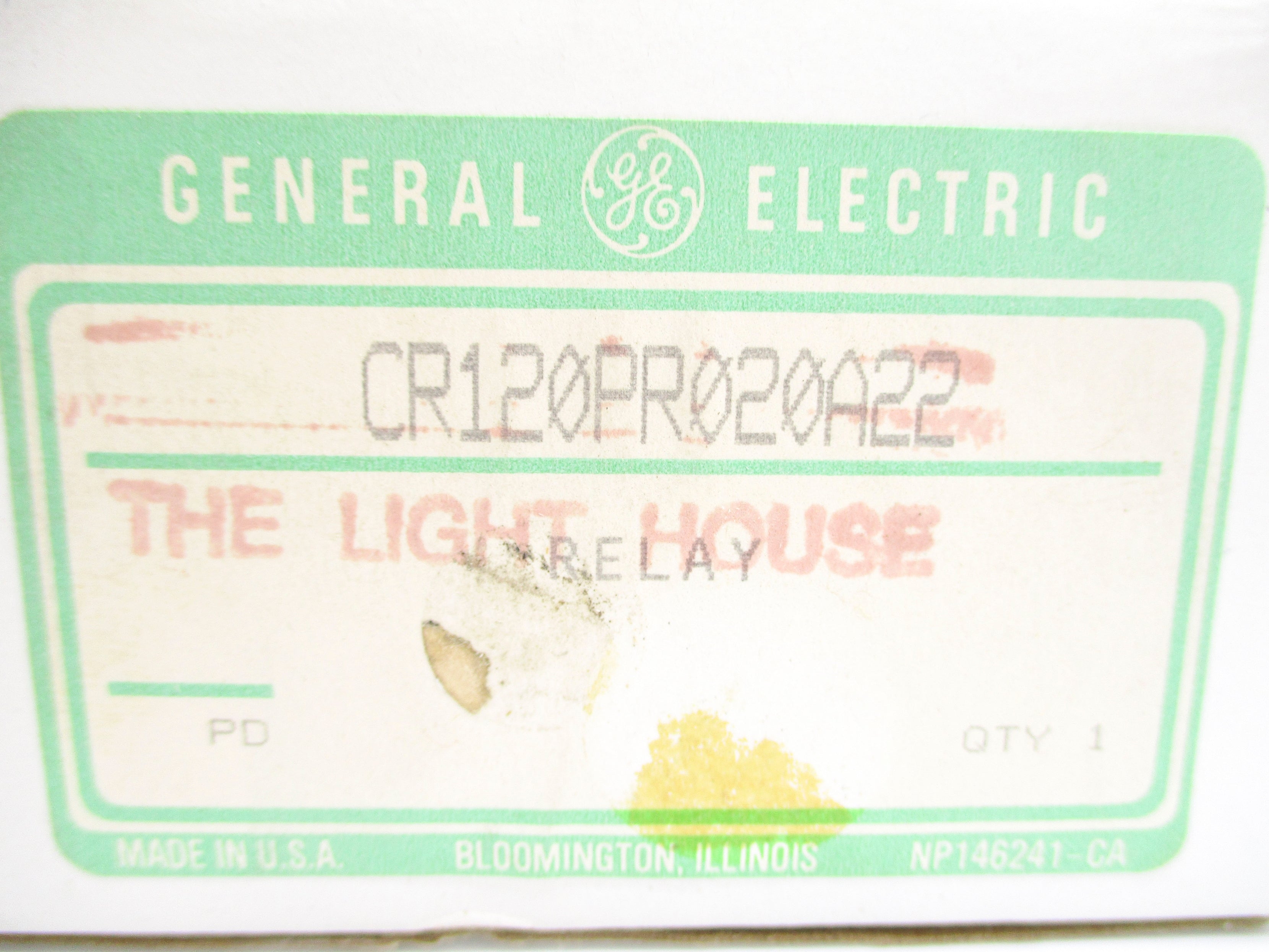 GENERAL ELECTRIC CR120PR020A22 120VAC NSMP